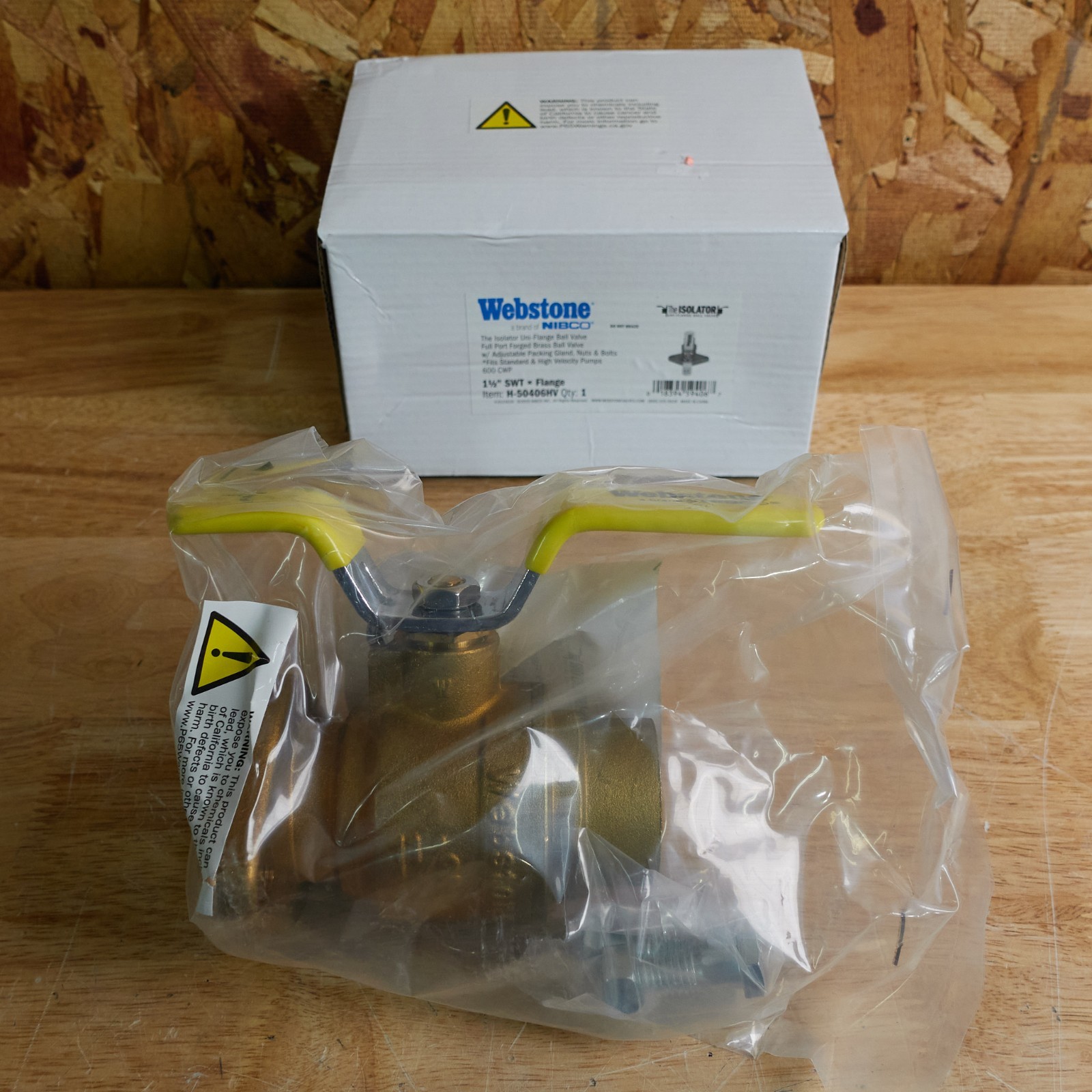 Nibco/Webstone Isolator Uni Flange Ball Valve 1 1/2″ Sweat x Flange H-50406HV