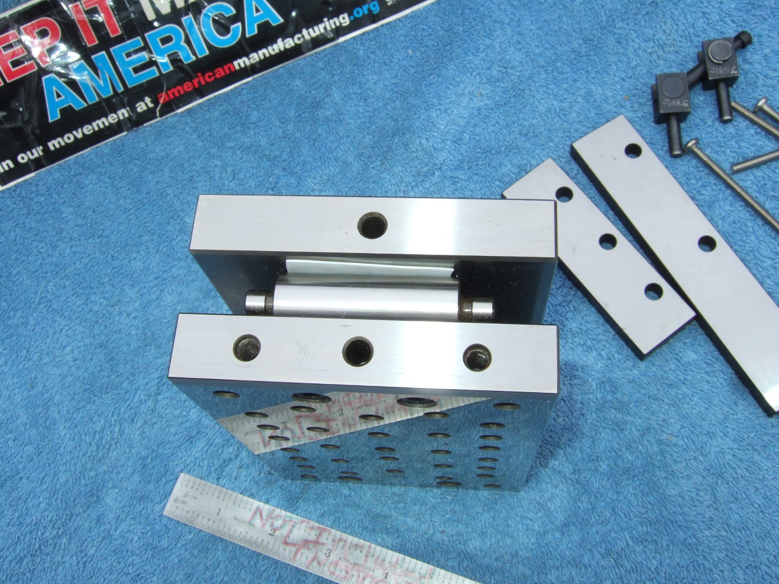HERMANN SCHMIDT PNM4X6 Single Angle Adjustable Sine Plate Used $1150 WHEN NEW QA