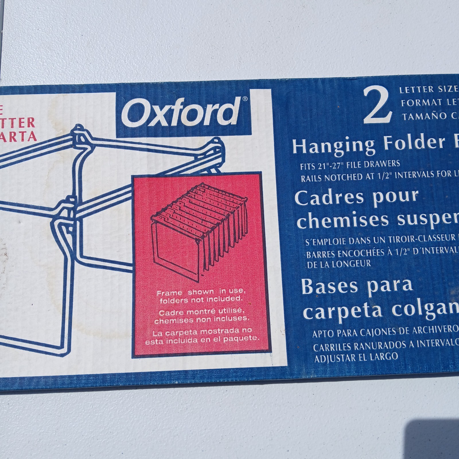 Oxford 2 Letter Size Hanging Folder Frames 21 in. – 27 in. File Drawers- 94422