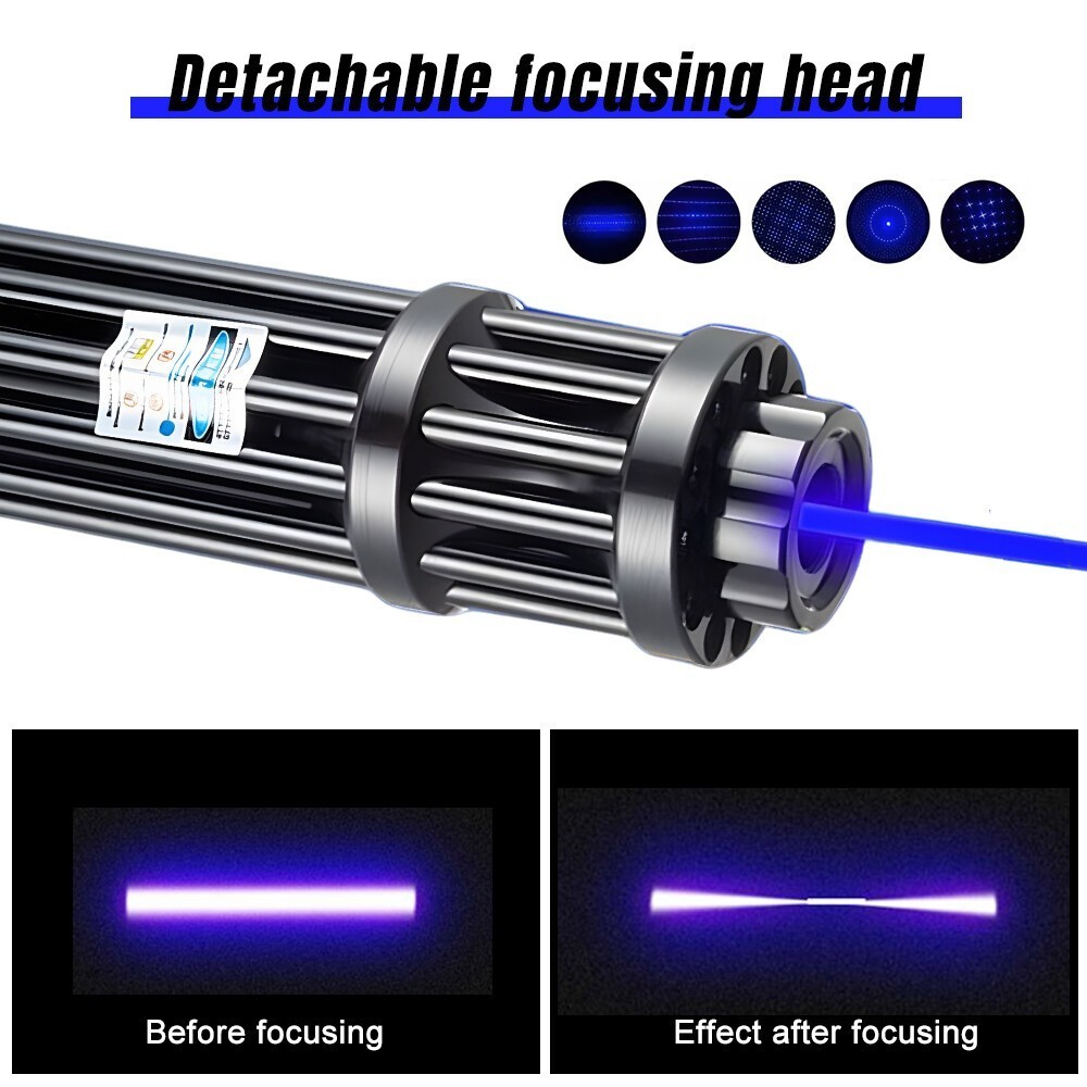 New 450nm Laser Pointer Pen Visible Beam Light Zoom Focus Lazer Blue US