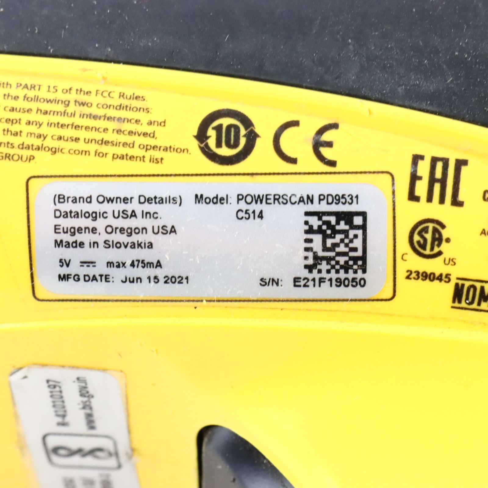 Datalogic POWERSCAN PD9531 USB Retail Handheld Barcode Scanner Imager