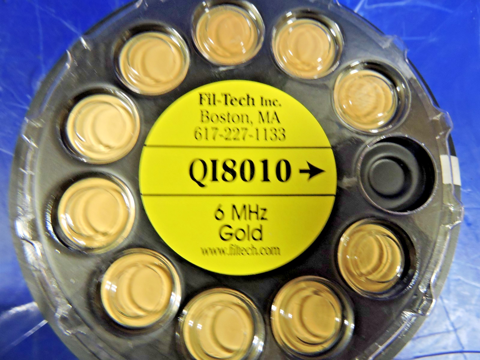 10 pcs NEW Inficon Gold Coated Crystals 6MHz Sensor 008-010-G10 Fil-Tech/ SEALED