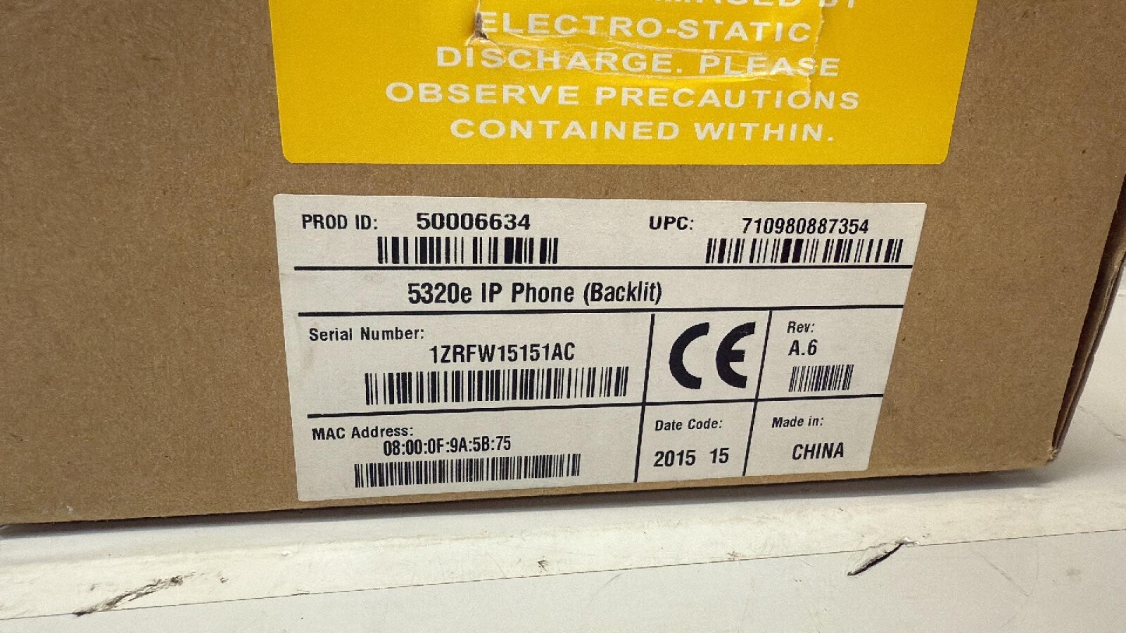 Mitel 5320e IP Phone Backlit Mitel 50006634