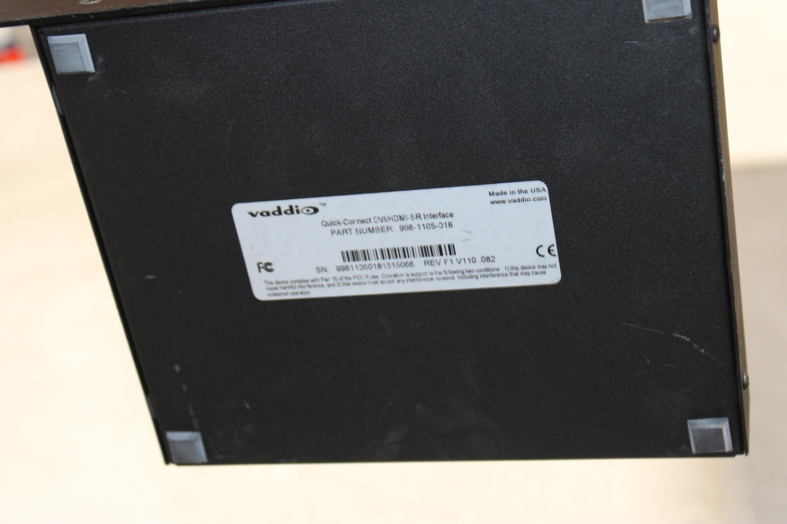 Vaddio 998-1105-018 Quick-Connect DVI/HDMI-SR Interface – No Power Cord