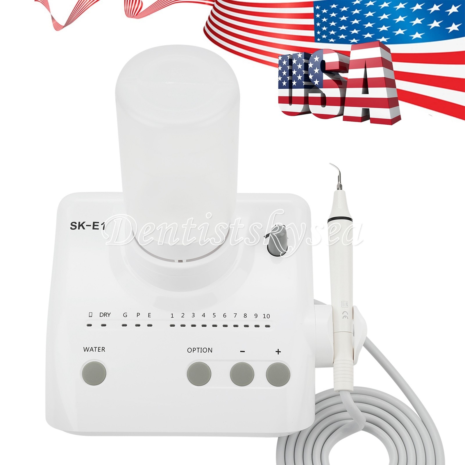 US Cavitron Dental Ultrasonic Scaler fit EMS + LED Handpiece+Tips+Bottle SK-A8