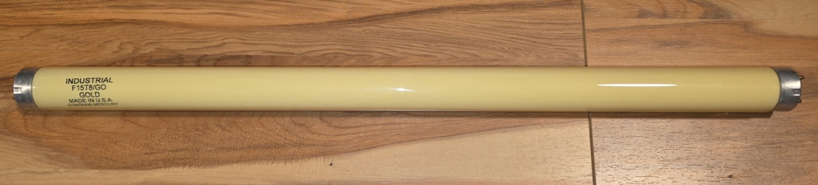 F15T8/GO, Industrial Service Gold T8 Bulb, 18″, NOS, Rare, Great Color Temp