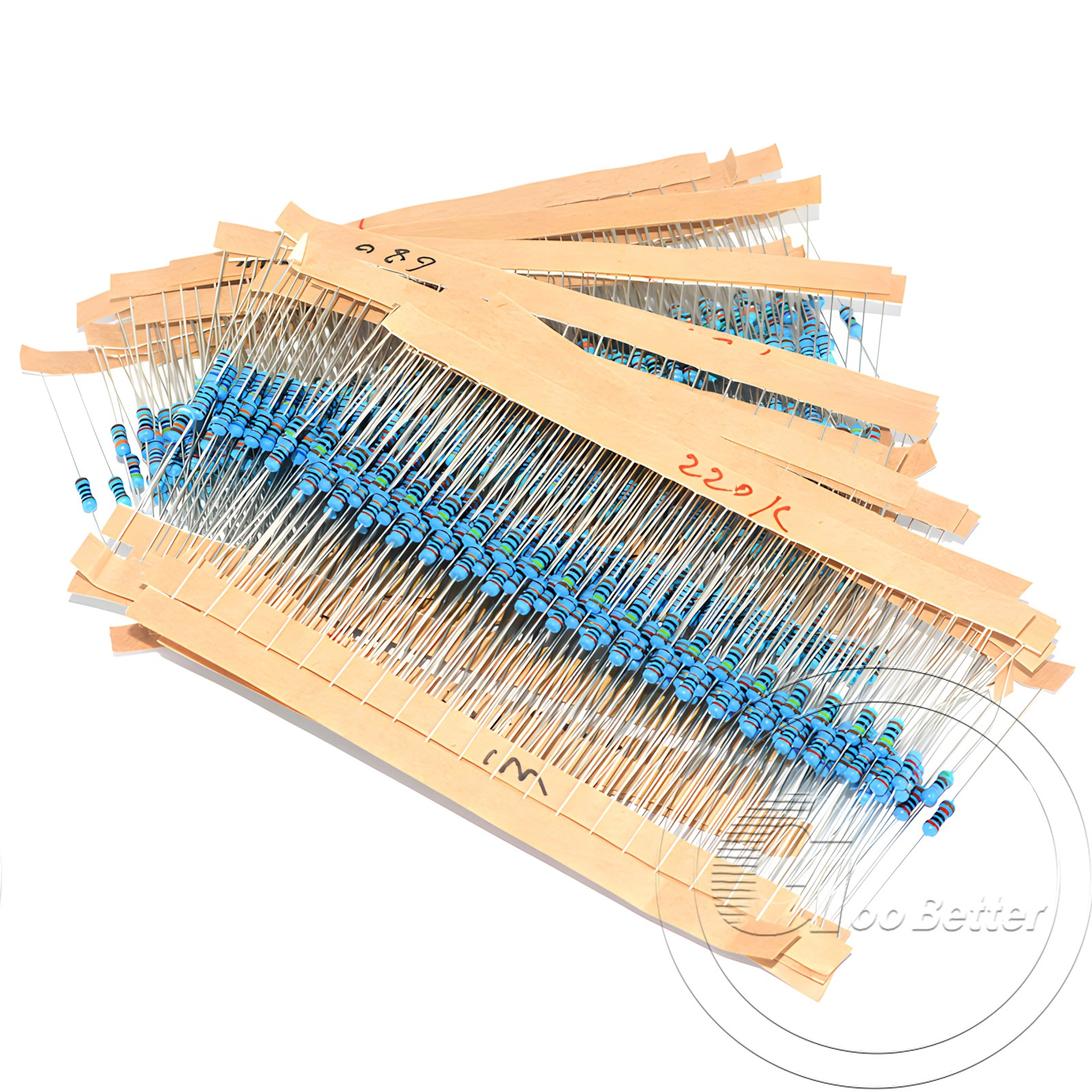 1/4W Metal Film Resistors 0.1% tolerance 1 ohm to 10M ohm available 20 pack