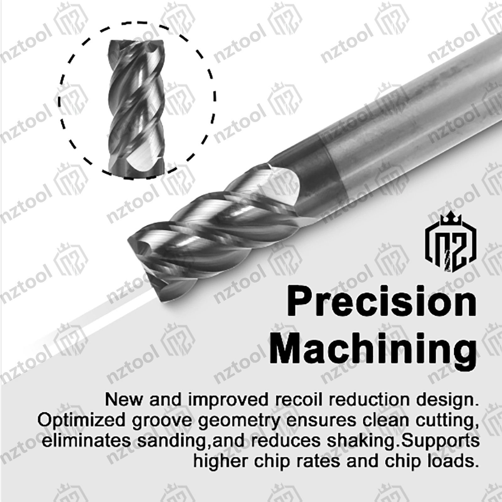 1 PCS 4 Flute 5/8″ x 1-1/4» x 3-1/2″ Square Carbide End Mill AlTiN Coated NEW