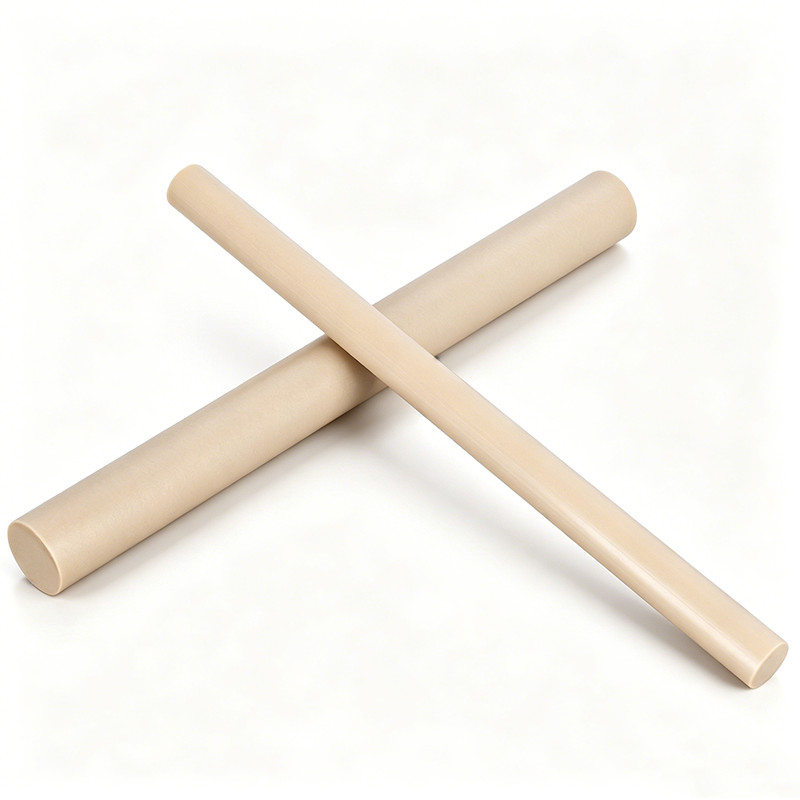Natural PEEK Round Bar Rod High Temperature Engineering Plastic 100-500mm Length