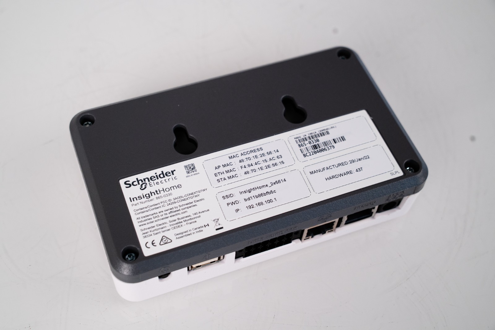 Schneider Electric InsightHome Energy Management device 865-0330
