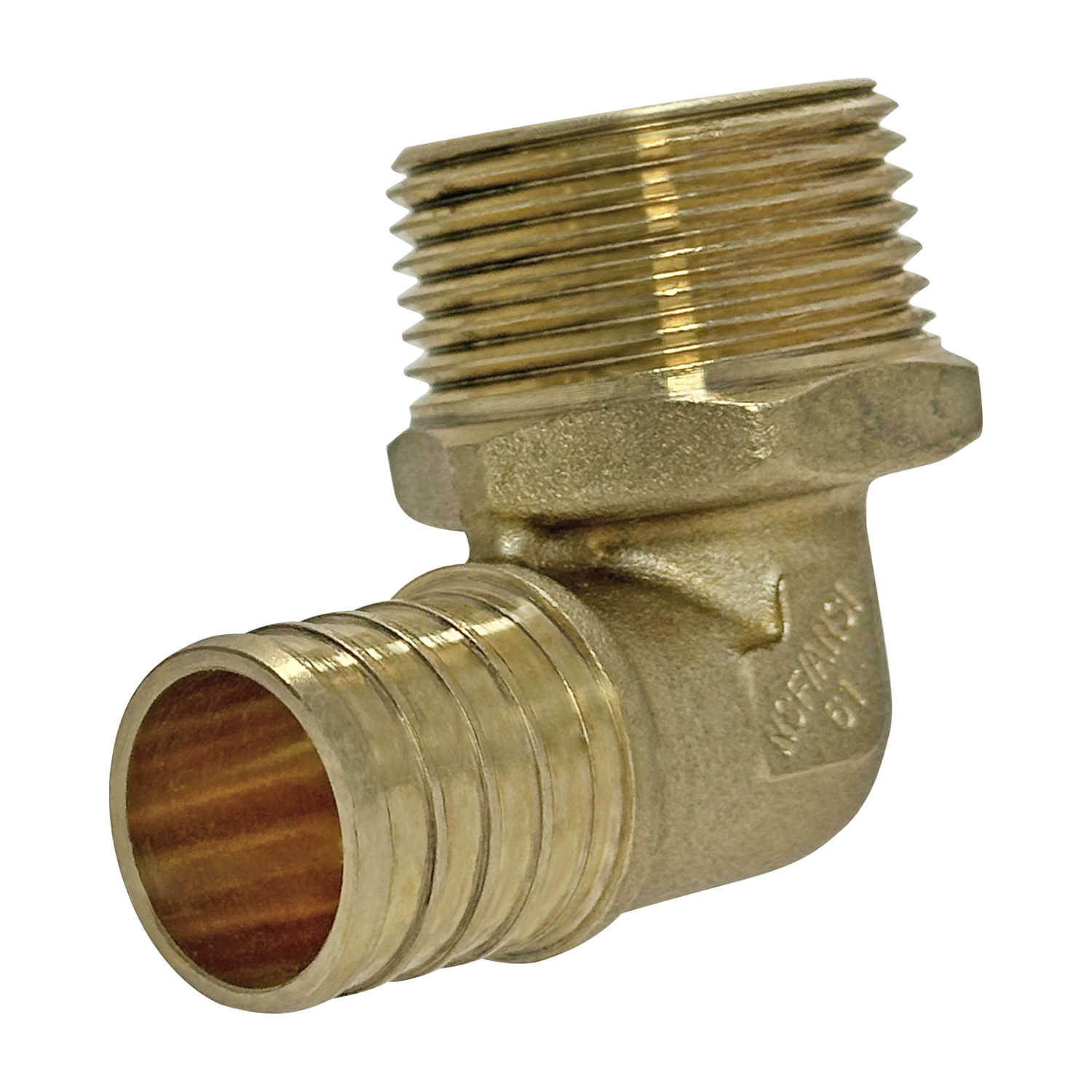 2 Pcs XFITTING Barb Crimp 1 Inch Pex X 1 Inch Male Threaded Elbow