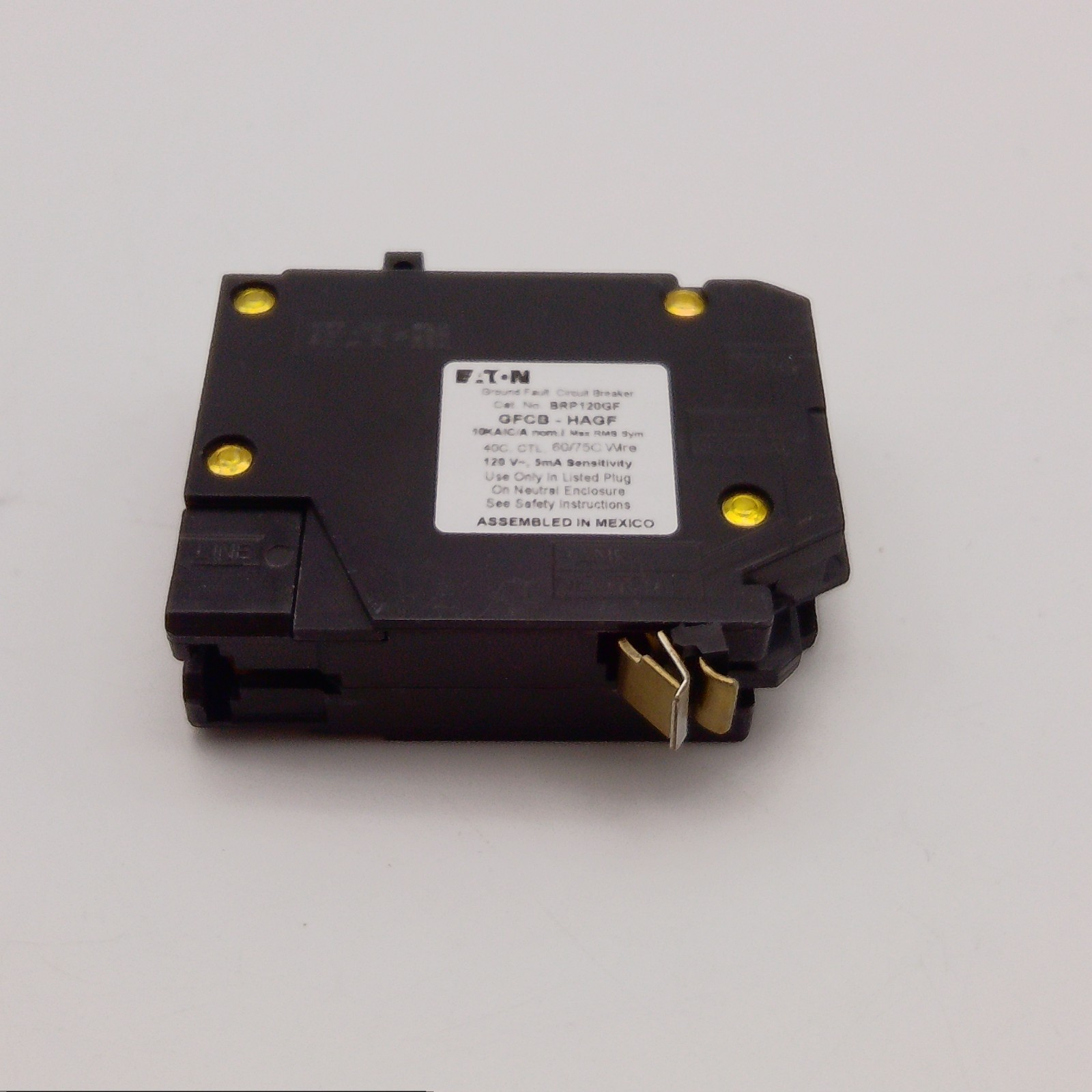 Eaton BRP120GF 20A 1-Pole 120/240V Type BR Plug-On Neutral GFCI Circuit Breaker