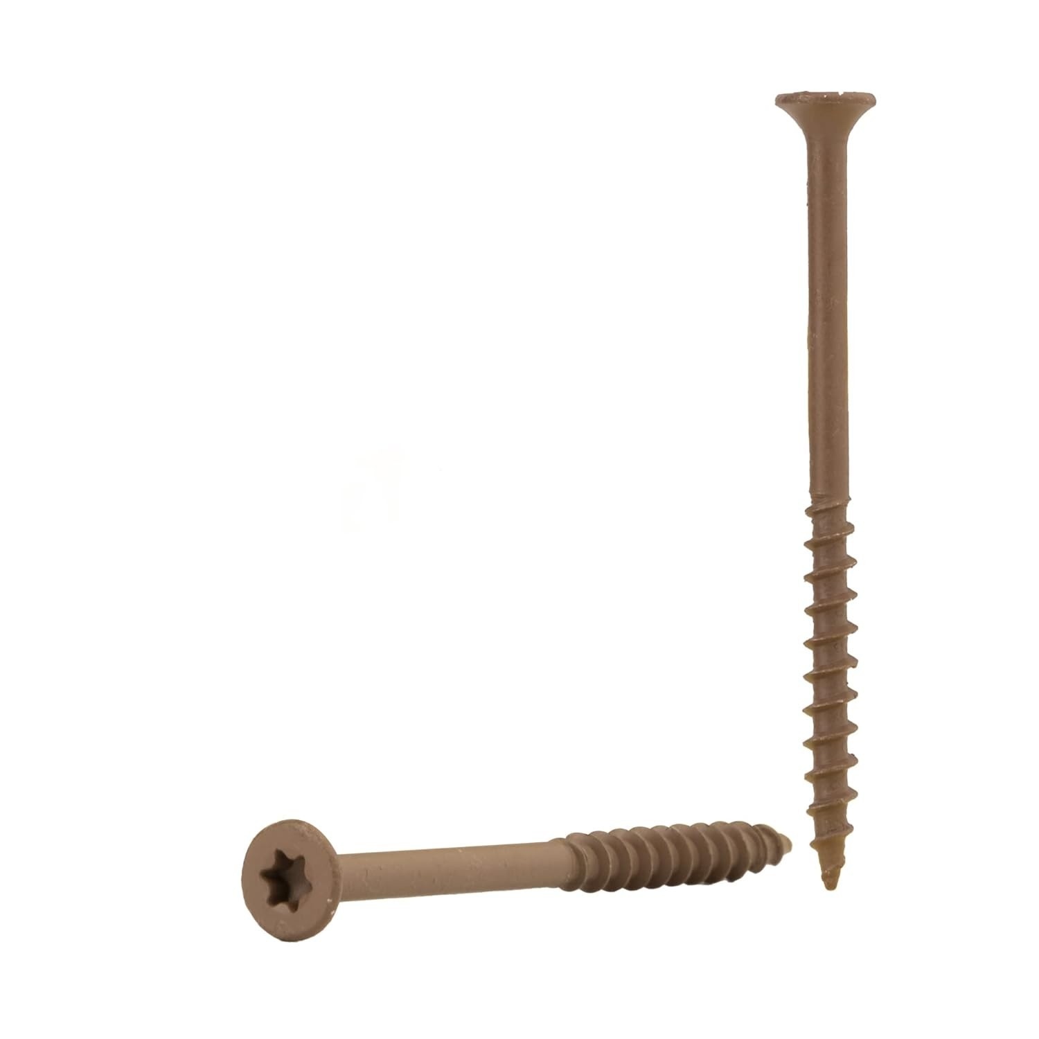 Deck Screws Alloy Steel Brown Ruspert 8 x 2 1/2 inch 250 Count for Exterior Wood