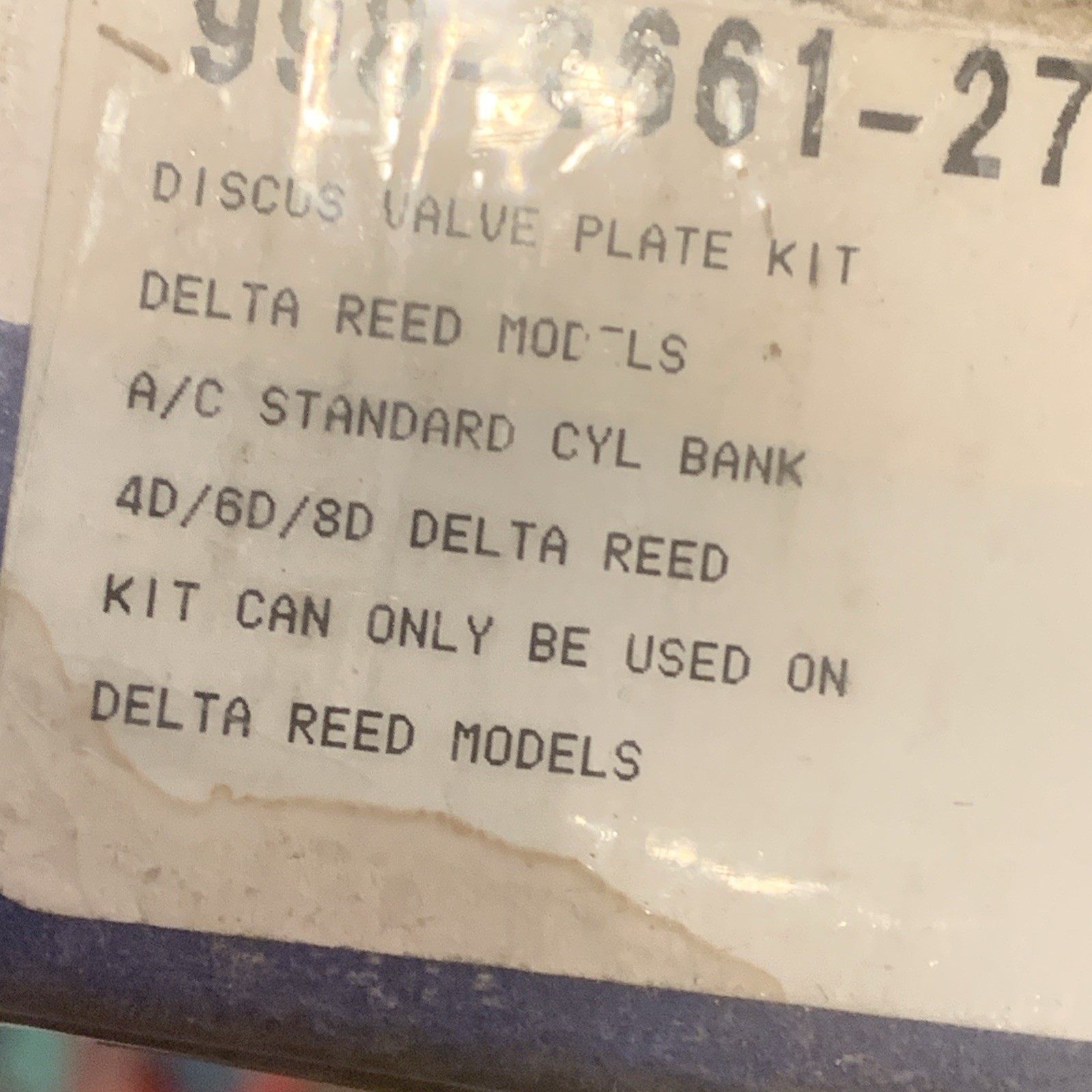COPELAND DISCUS 998-2661-27 COPELAND DELTA REED VALVE PLATE 4D 6D 8D STANDARD