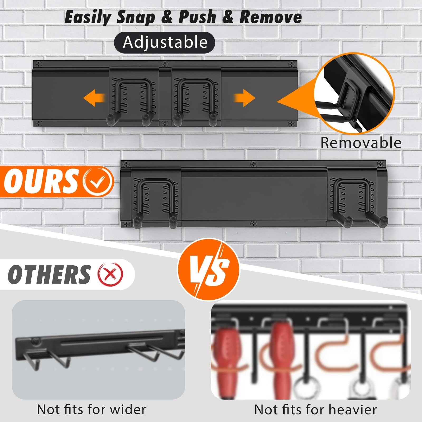 Housolution Heavy Duty Garden Tool Organizer 64 Inch – 18Pack Carries 570 lbs…