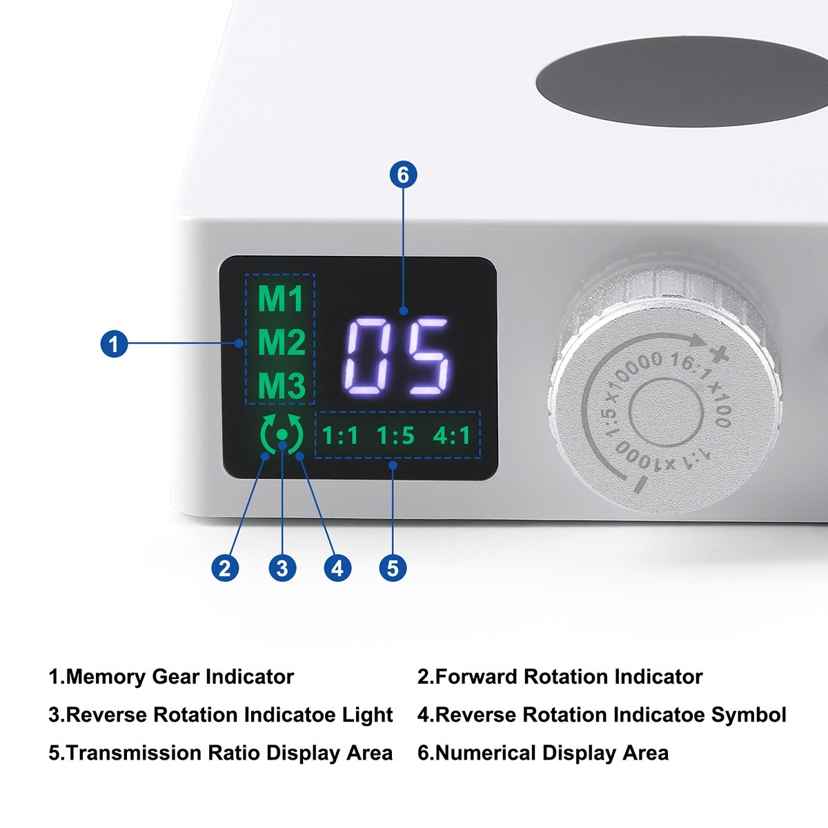 Dental Electric Micro Motor Brushless LED Micromotor 4 Hole 1:1 1:5 16:1 Modes
