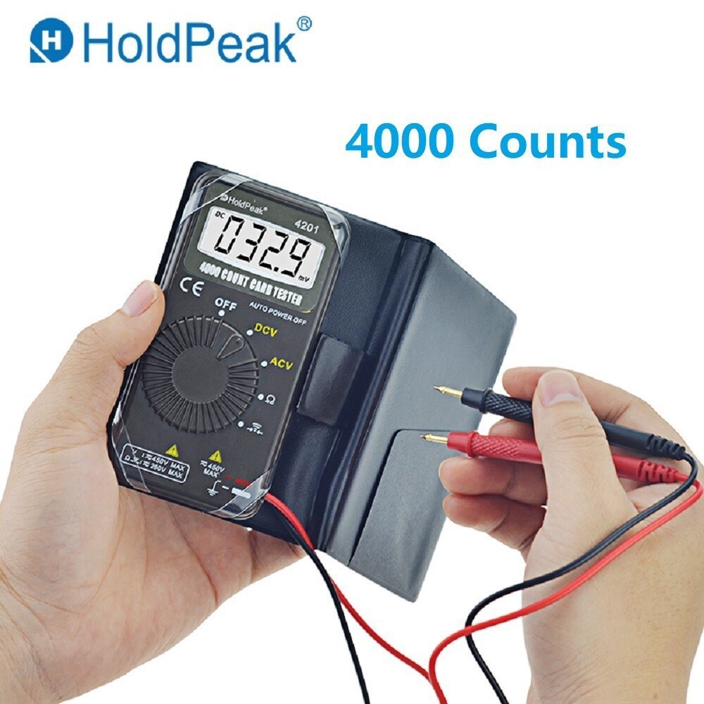 Pocket Digital Multimeter Auto Range 4000 Counts AC/DC Amp Ohm Volt Diode Tester