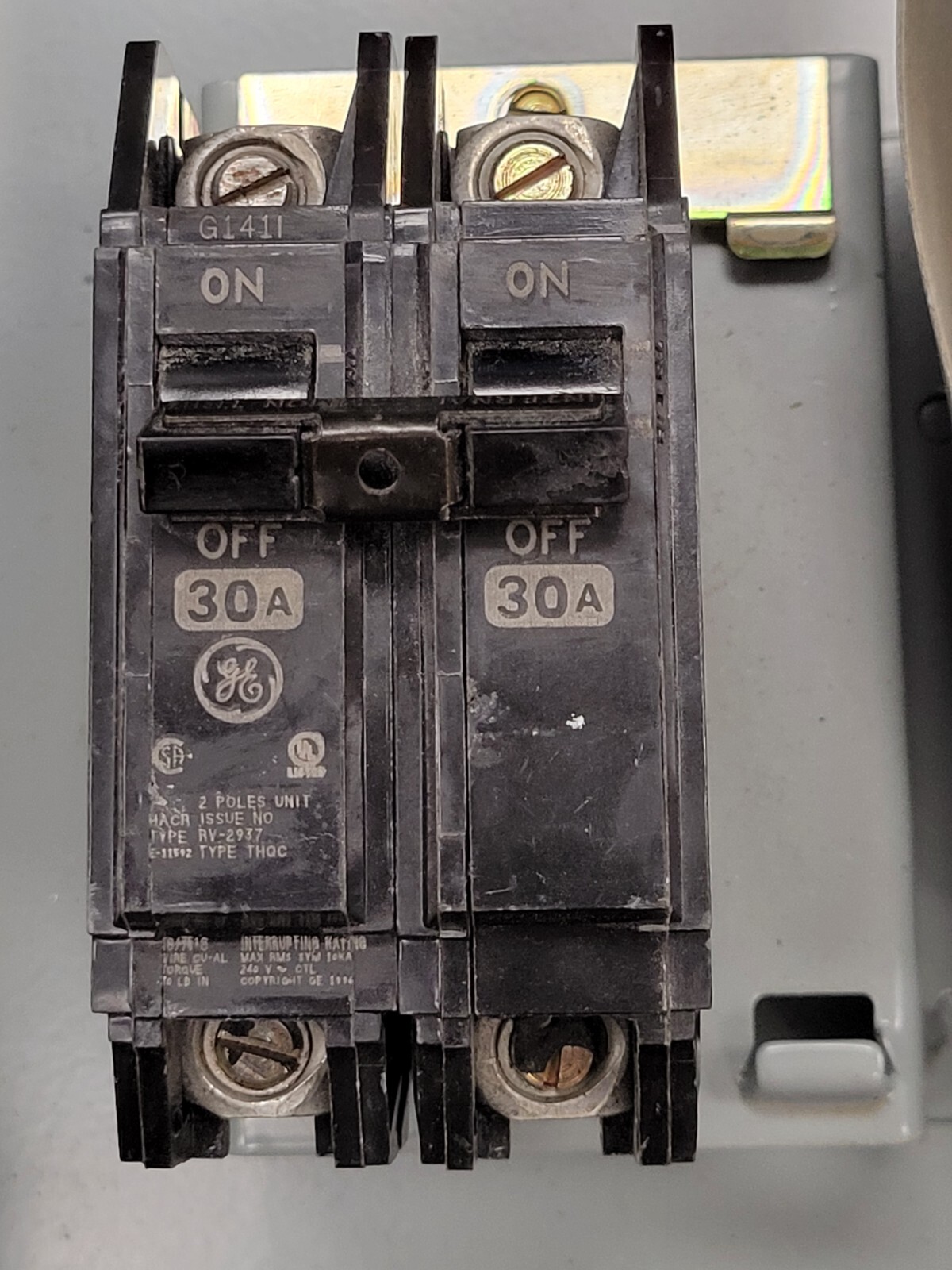 GE TQC100S Circuit Breaker Enclosure 100A 240V 3P Type 1 with THQB230 Breaker