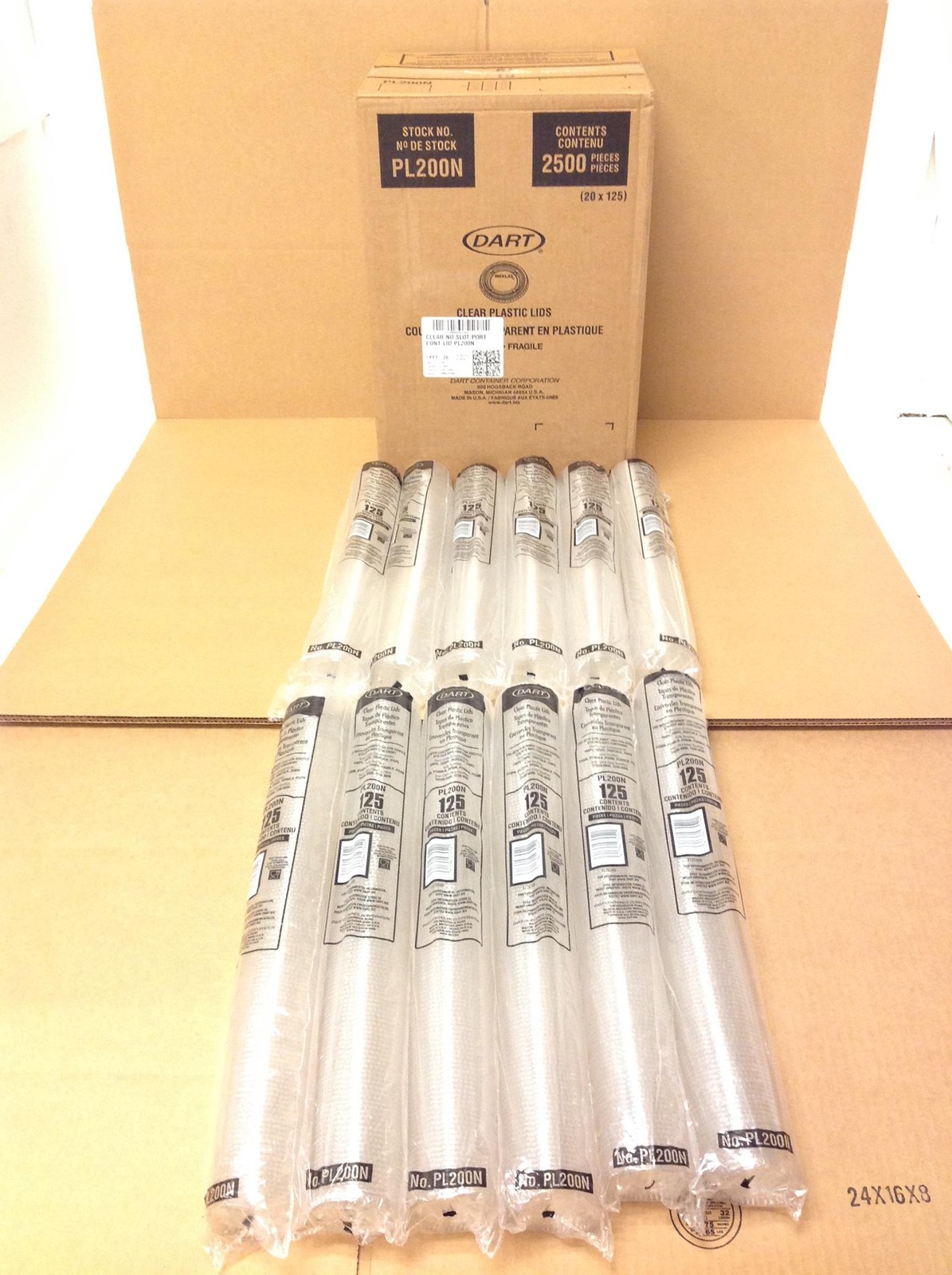 NEW Dart Solo PL200N Clear Plastic Cup Lids for 1.5-2.5Oz cups, 2500/Case, QTY