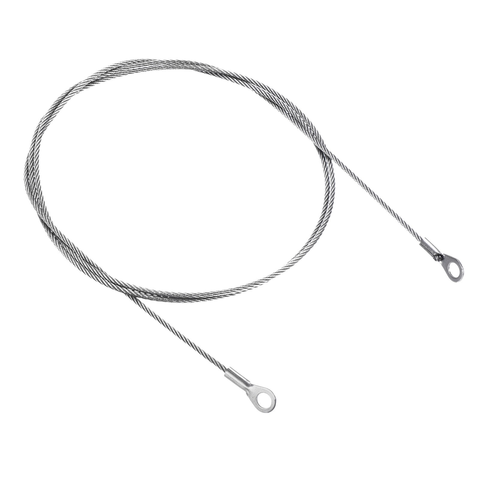 4 x Stainless Steel Lanyard Cable 2mmx100cm Eyelets Ended Security Wire Rope