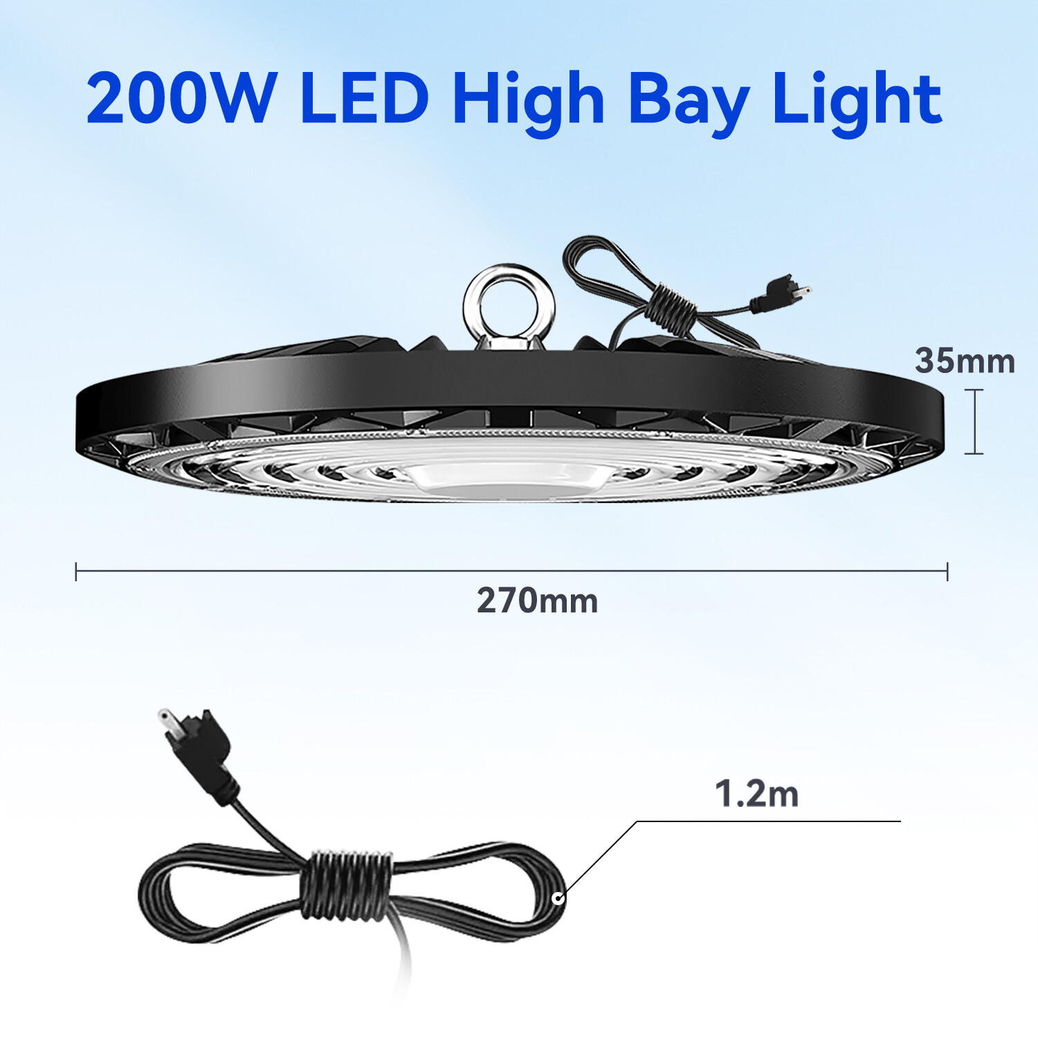 20Pcs 200W UFO Led High Bay Lights Industrial Commercial Warehouse Factory Light