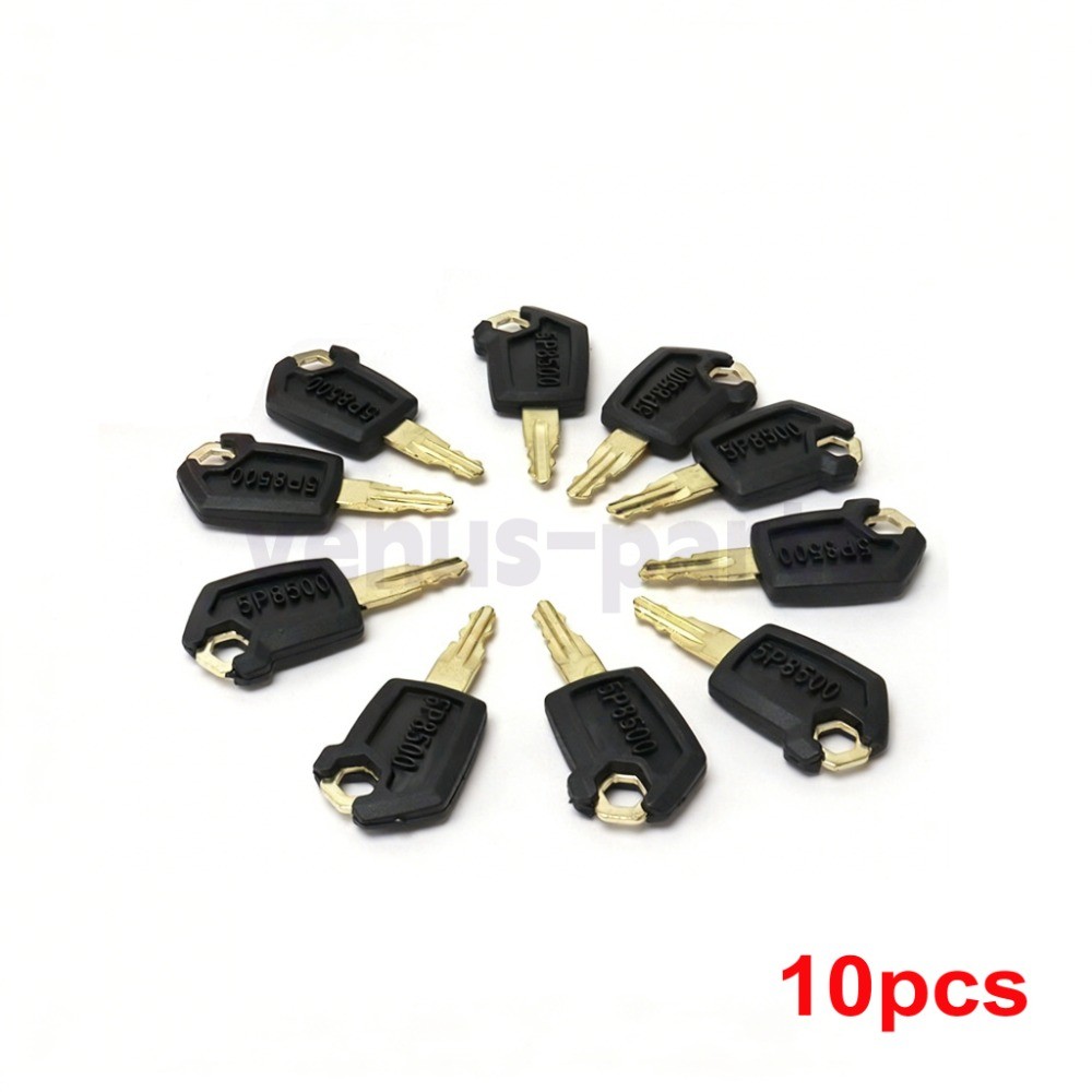 10Pcs Lgnition Key 5P8500 5P-8500 For Caterpillar Heavy Equipment CAT Loaders