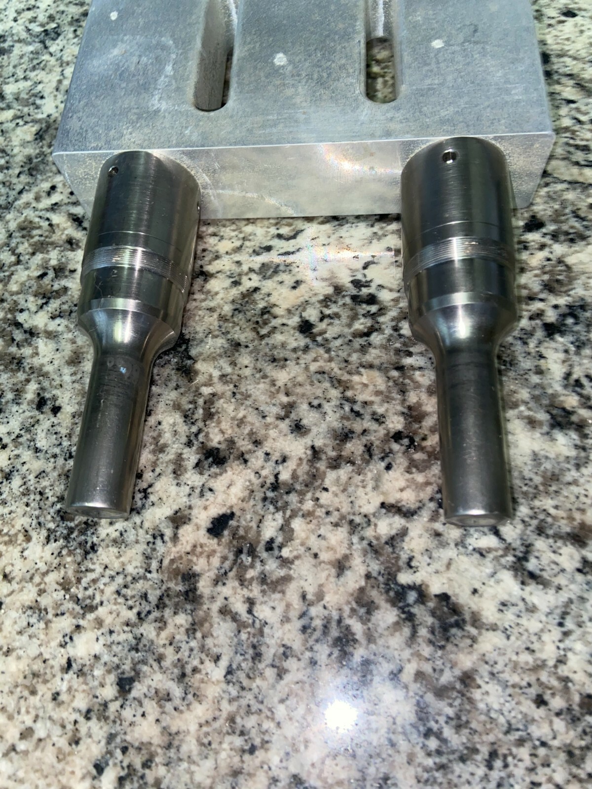 Branson 20 kHz Ultrasonic Welding Transducer with a Dual-Point Custom Horn Assy