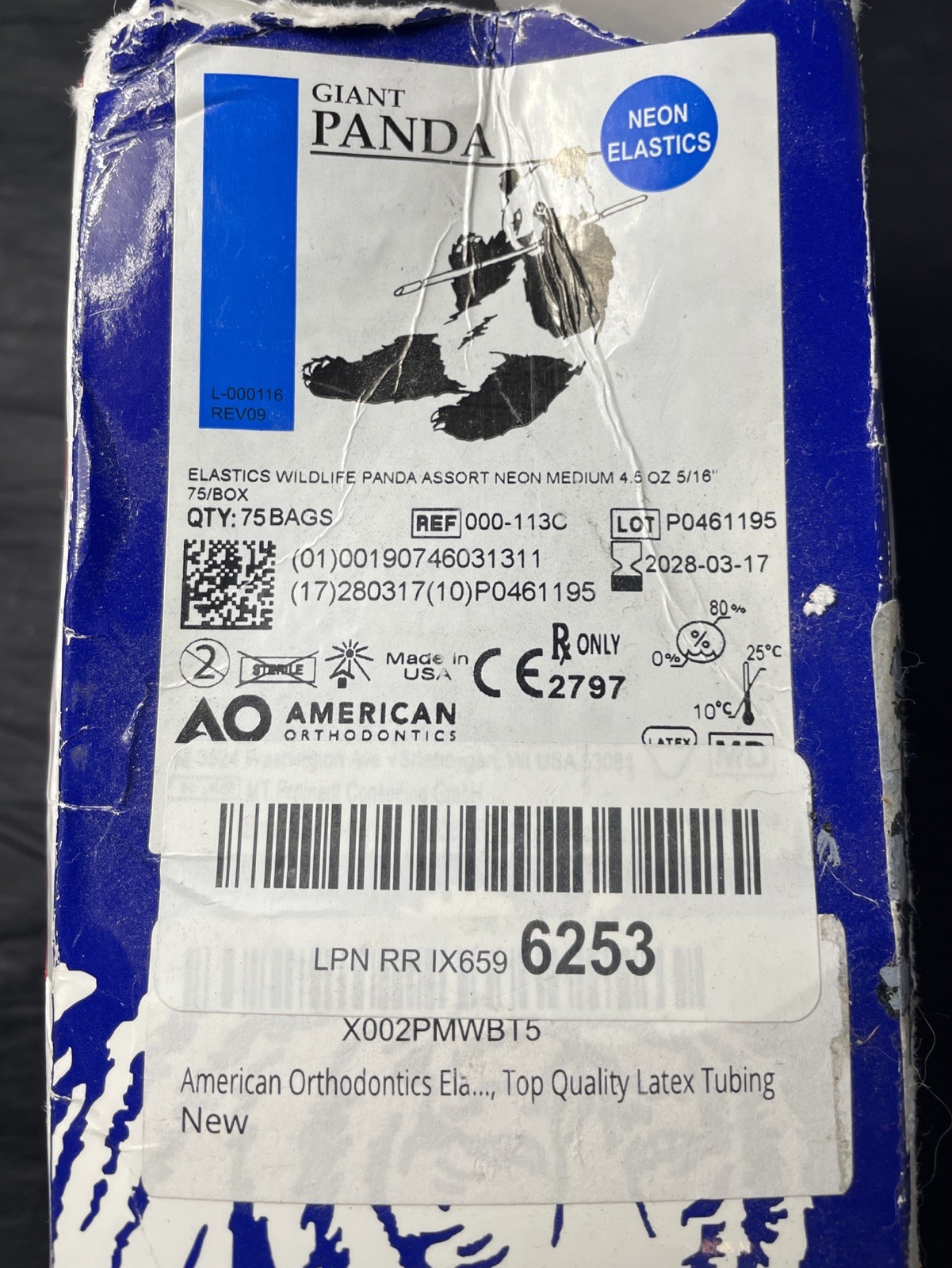 American Orthodontics Dental Braces Elastics, Giant Panda Medium – 51 Bags X 100