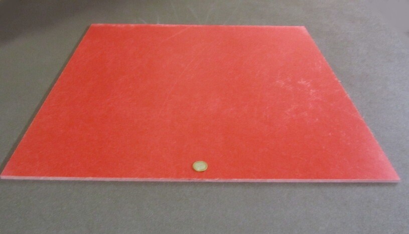 GPO3 Electrical Red Fiberglass Sheet 1/4″ Thick x 24.0″ Wide x 24.0″ Long