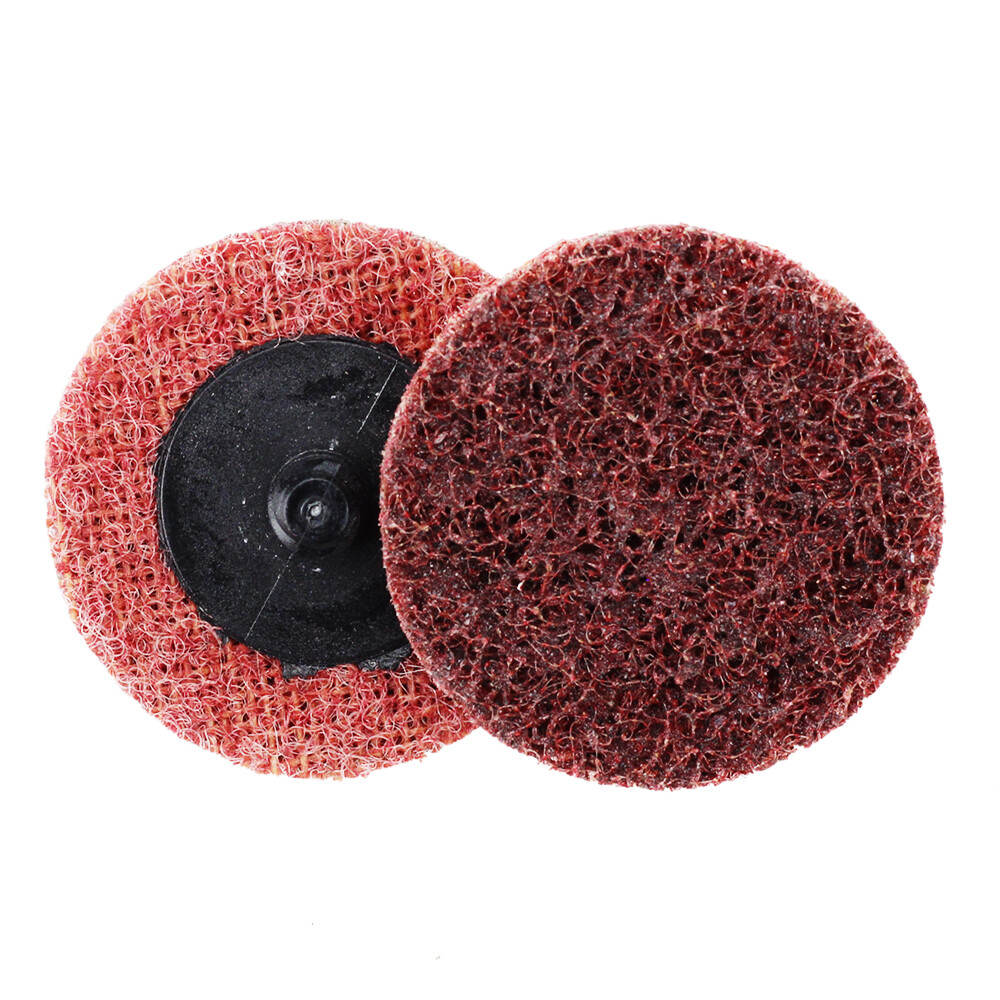 200 Pack – 2″ Roloc Surface Conditioning Discs Medium Red Quick Change Prep Pads