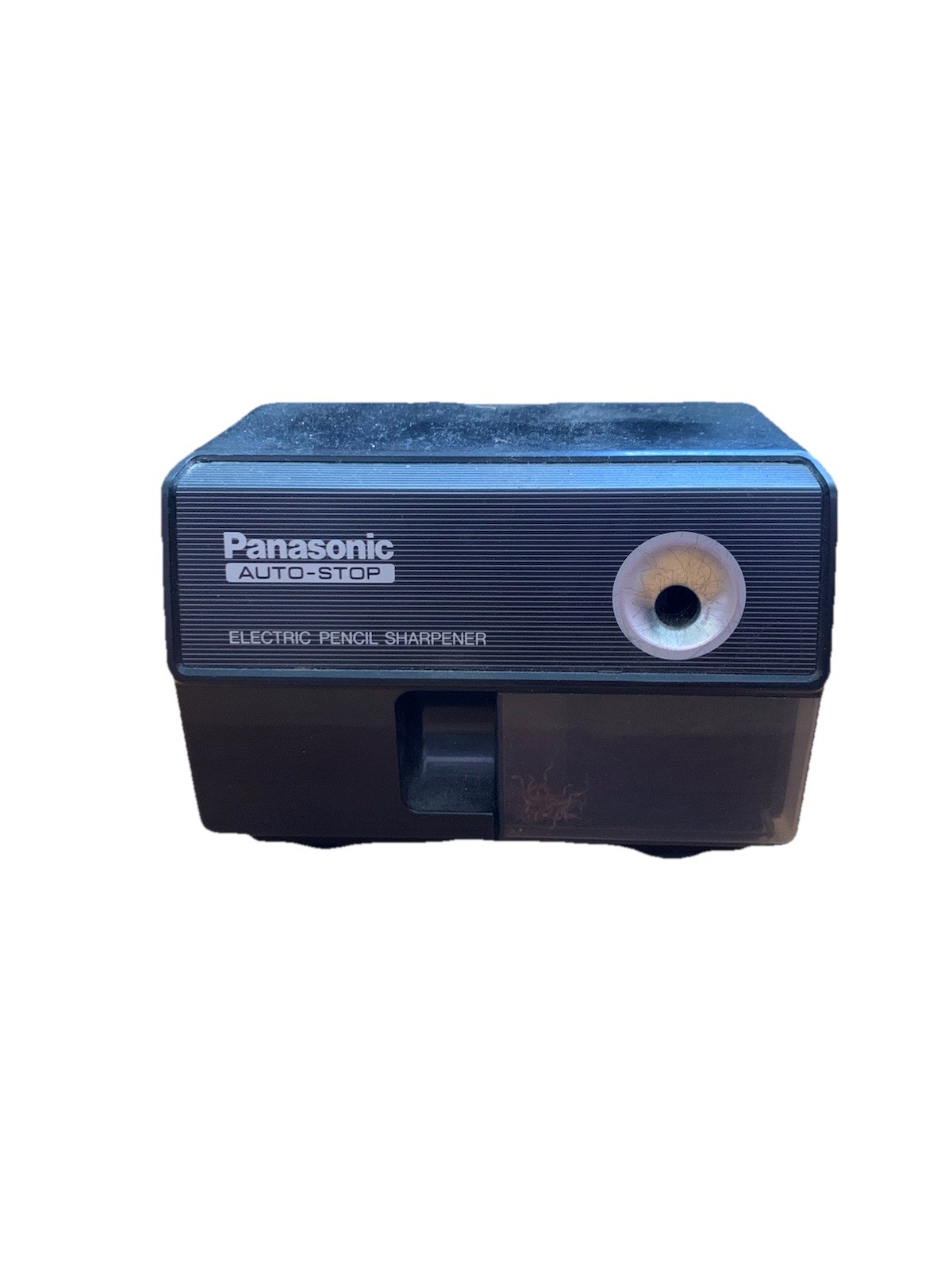 Vintage Panasonic Auto-Stop Electric Pencil Sharpener Black Model KP-110 Tested