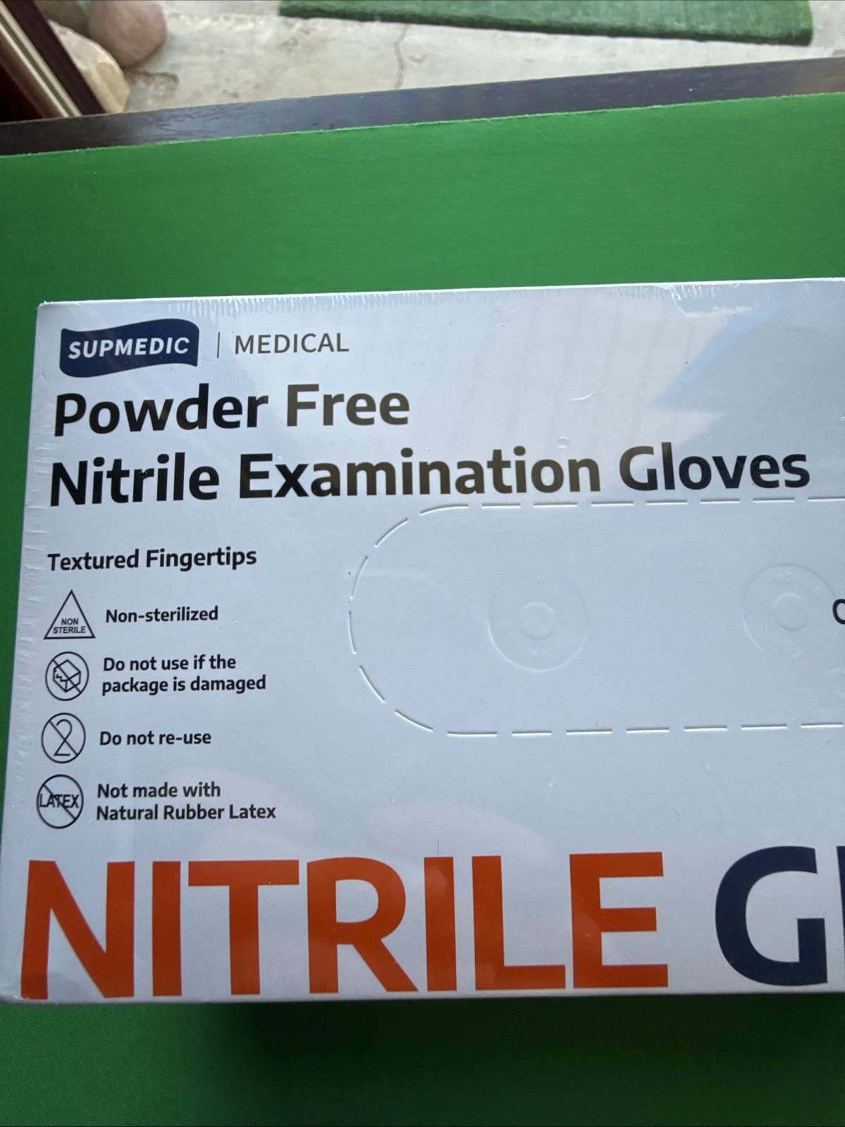 Supmedic Medical Nitrile Exam Gloves Latex-Free Powder-Free Size Large New Box