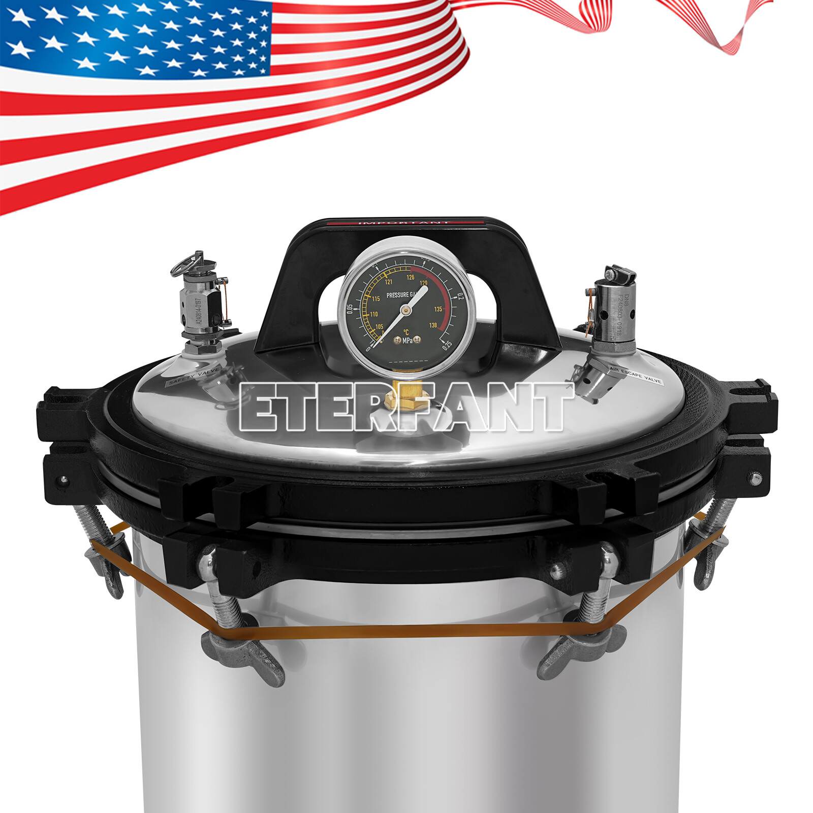 ETERFANT 24L Dental Pressure Steam Sterilizer Medical Autoclave Sterilizer