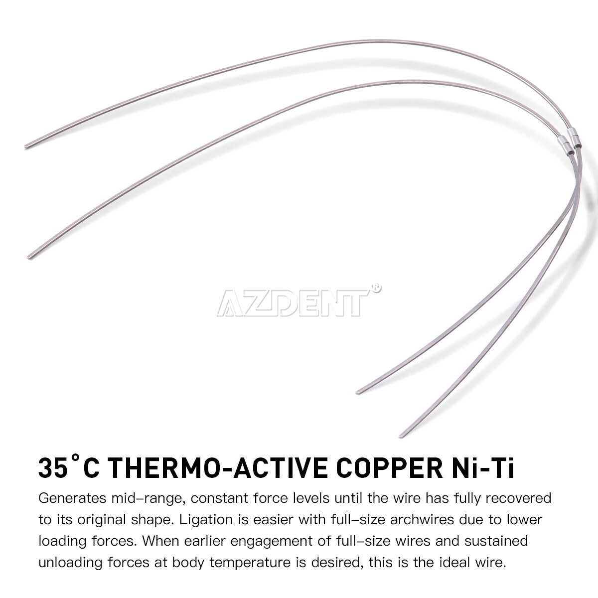Dental Orthodontic Super Elastic Cu-NiTi Arch Wire Stops Round/Rectangular Damon