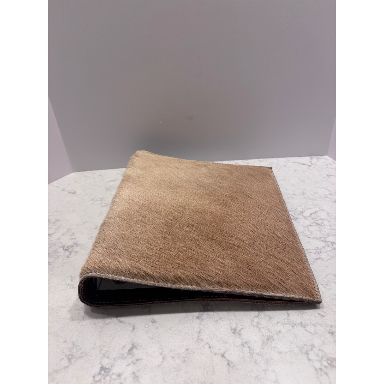 Genuine Cowhide Leather 3 Ring Binder Cover Tan Western Handmade Photo Album