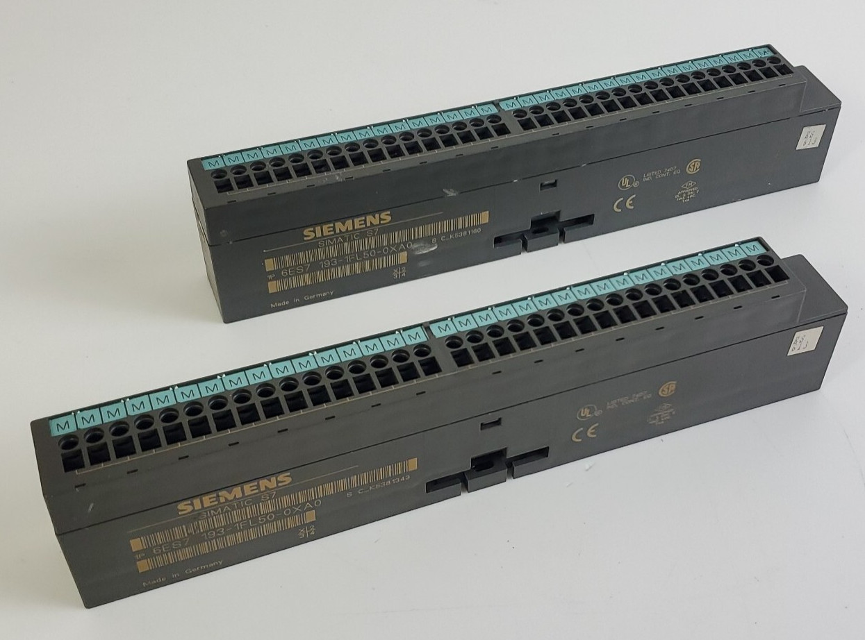 Siemens 6ES7 193-1FL50-0XA0 Simatic S7 Auxiliary Terminal PACK OF 2