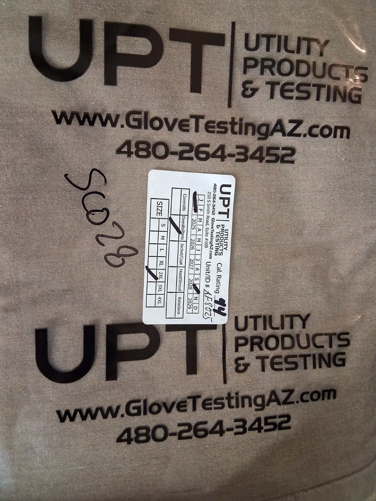 Temp-Test Arc kit By Stanco 44.0 cal/cm2 2xl overalls xL jacket hood used #6