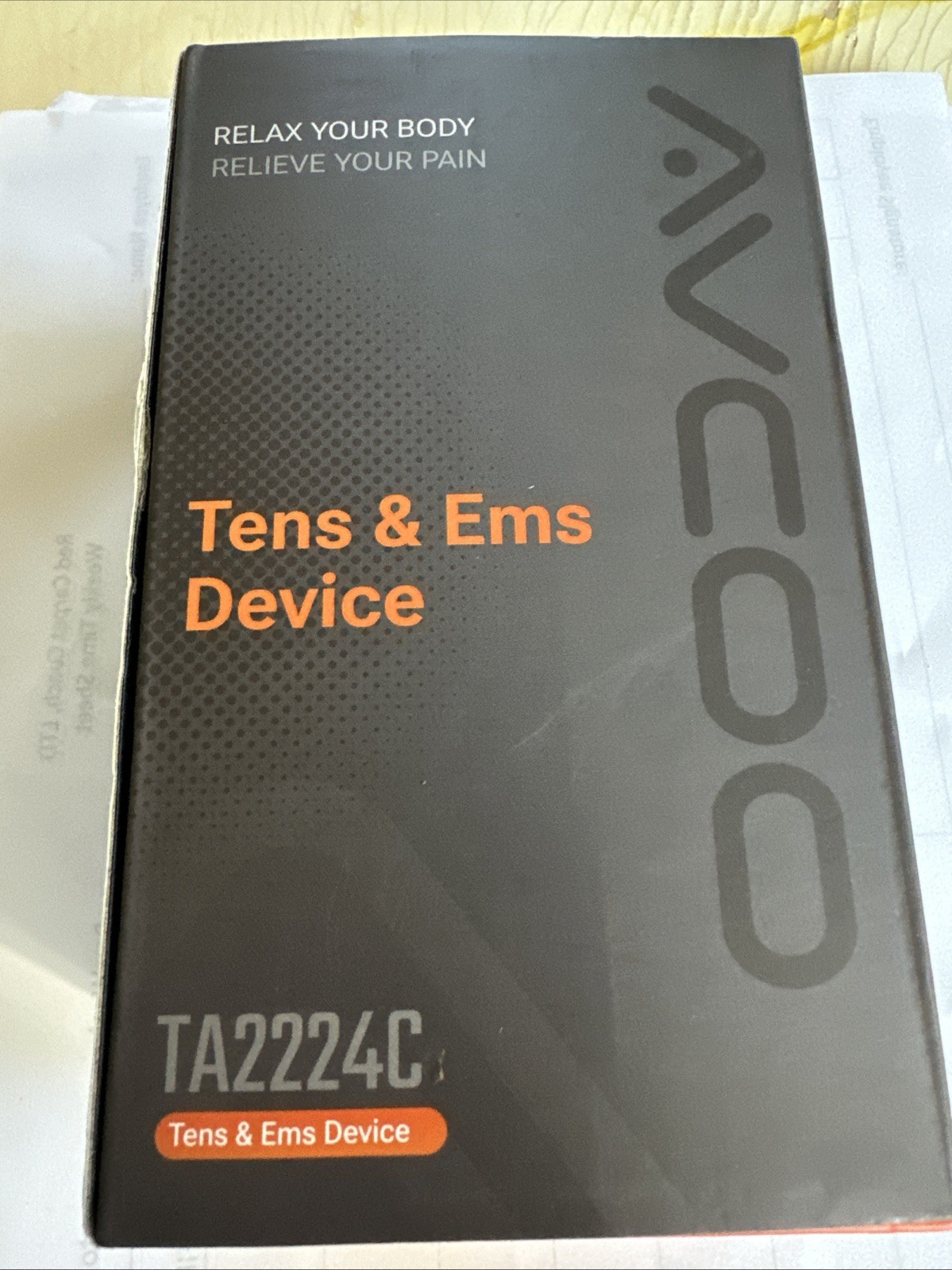 AVCOO 4-Channel TENS Unit Muscle Stimulator with Intuitive Buttons for Easy Use