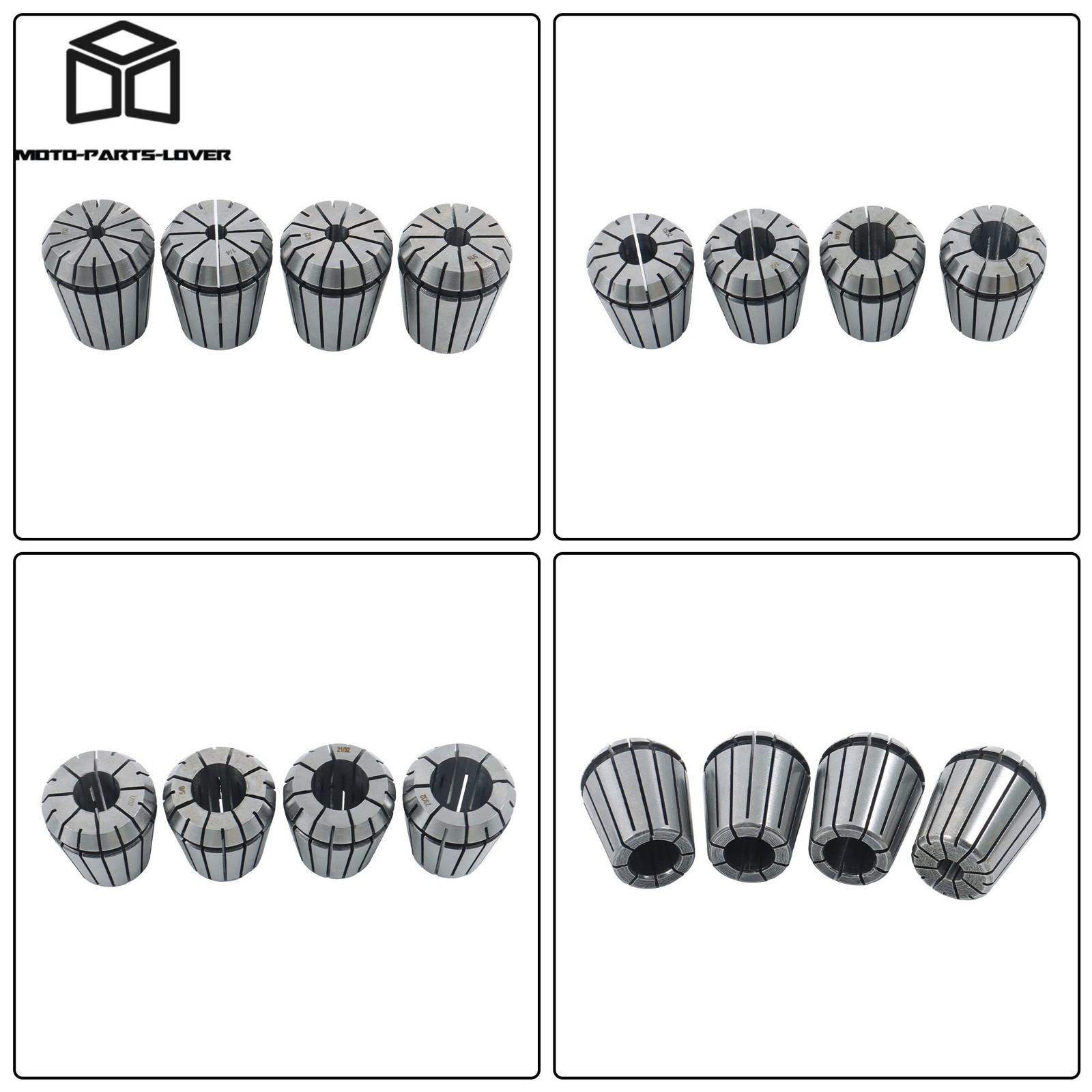 ER32 Collet Set 18 Pack Precision .0002″ TIR 7/32 3/4 Inch 1/32