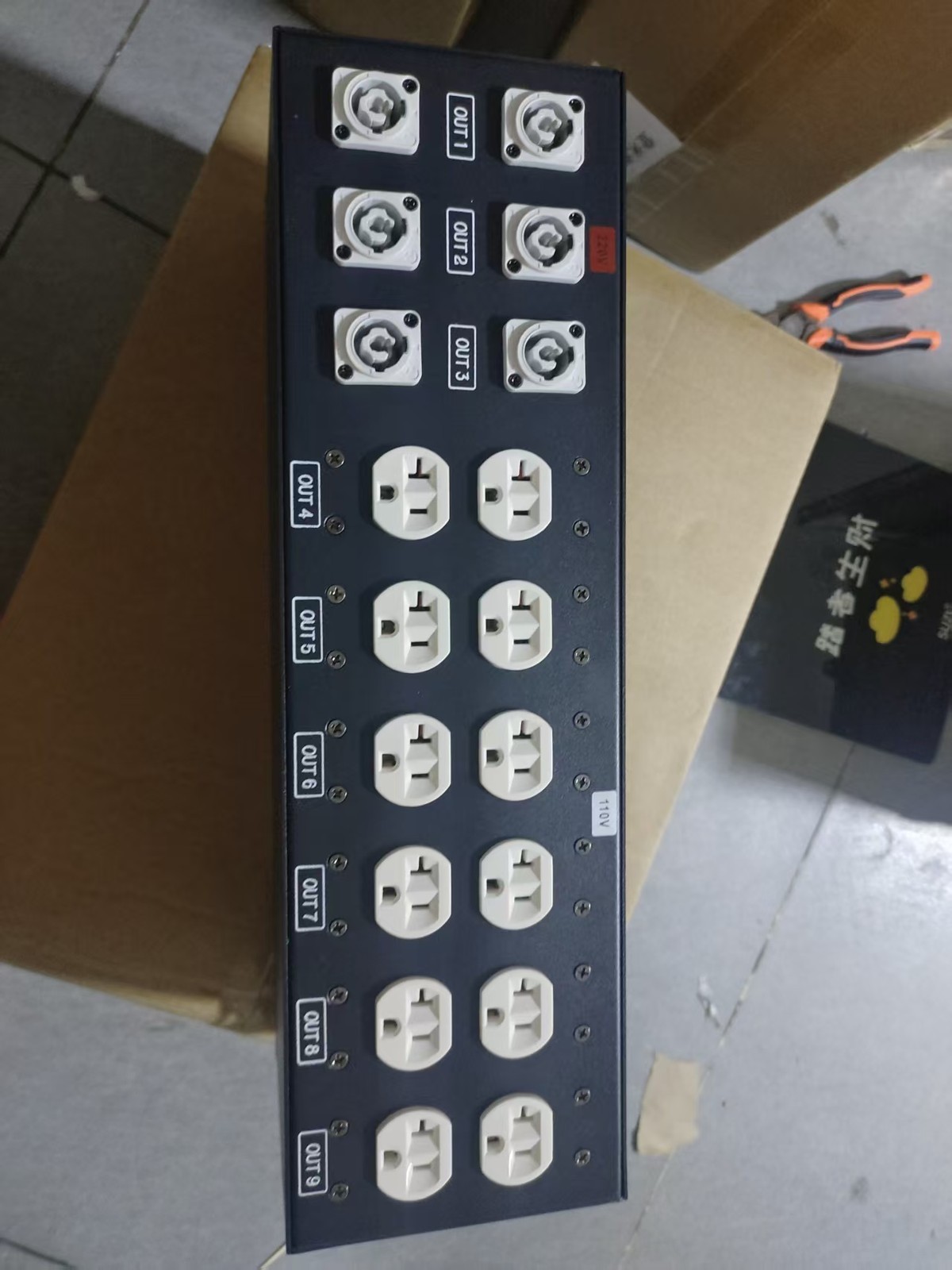 50amp Twist Lock Inlet 220v 240v Distribution Rack Distro Panel Box