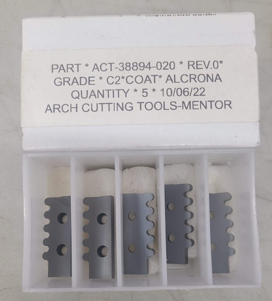 (5) Arch Cutting Tools ACT-38894-020 Rev.0 Grade C2 Coat Alcrona Cutting Blades
