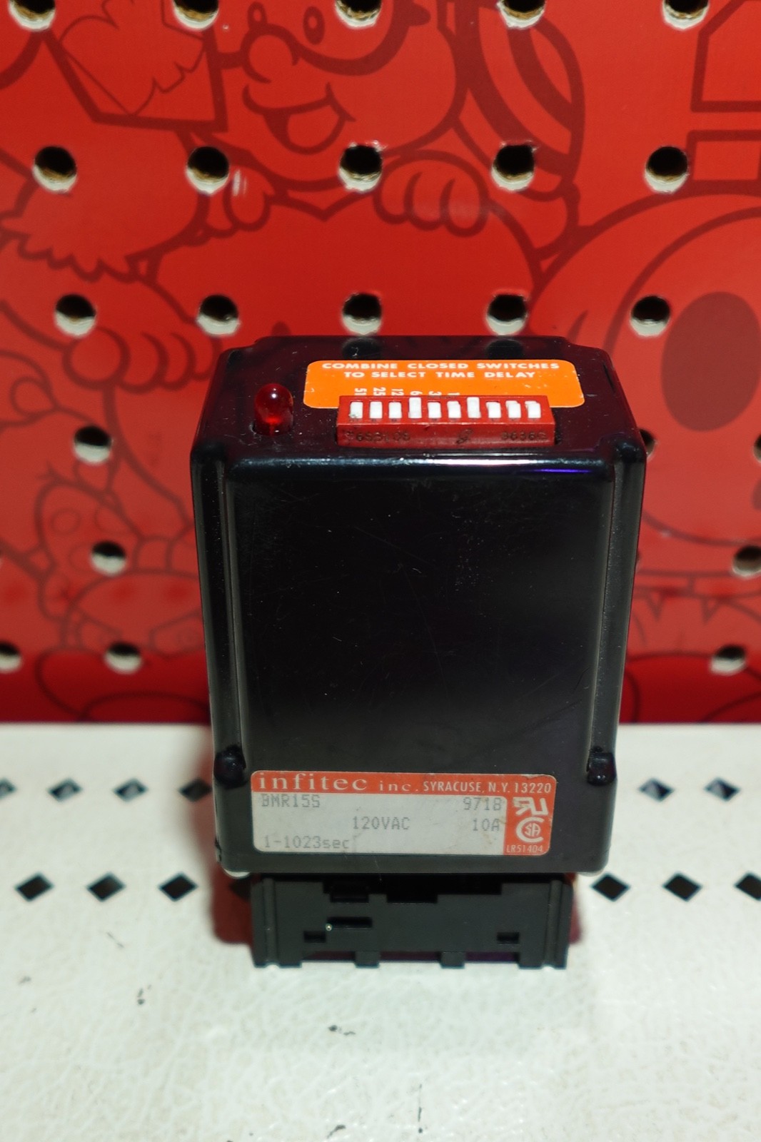Infitec BMR15S Relay Timer 120 VAC 10 Amp 1-1023 Seconds 8-Pin w Octal Base