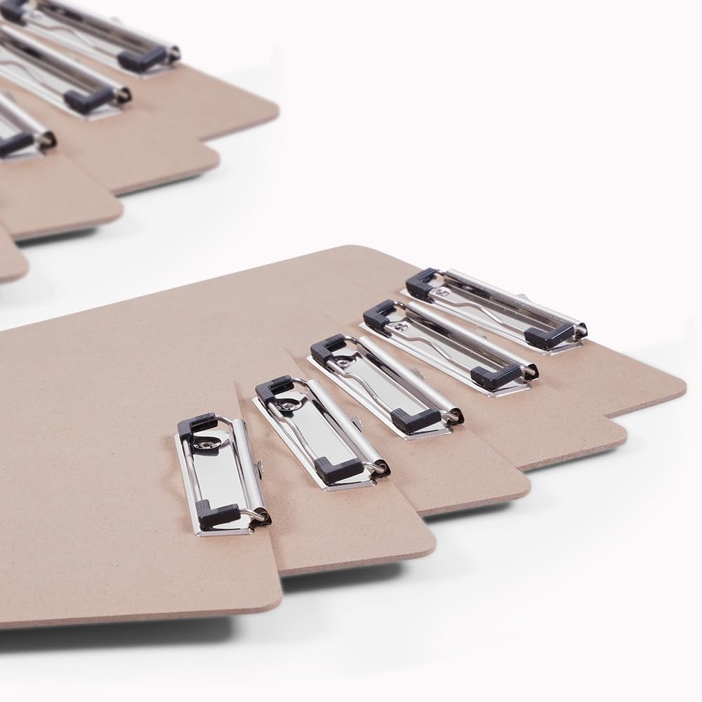 Clipboards Bulk, Woswel Hardboard Office 48 Pack,9 X 12.5 Brown
