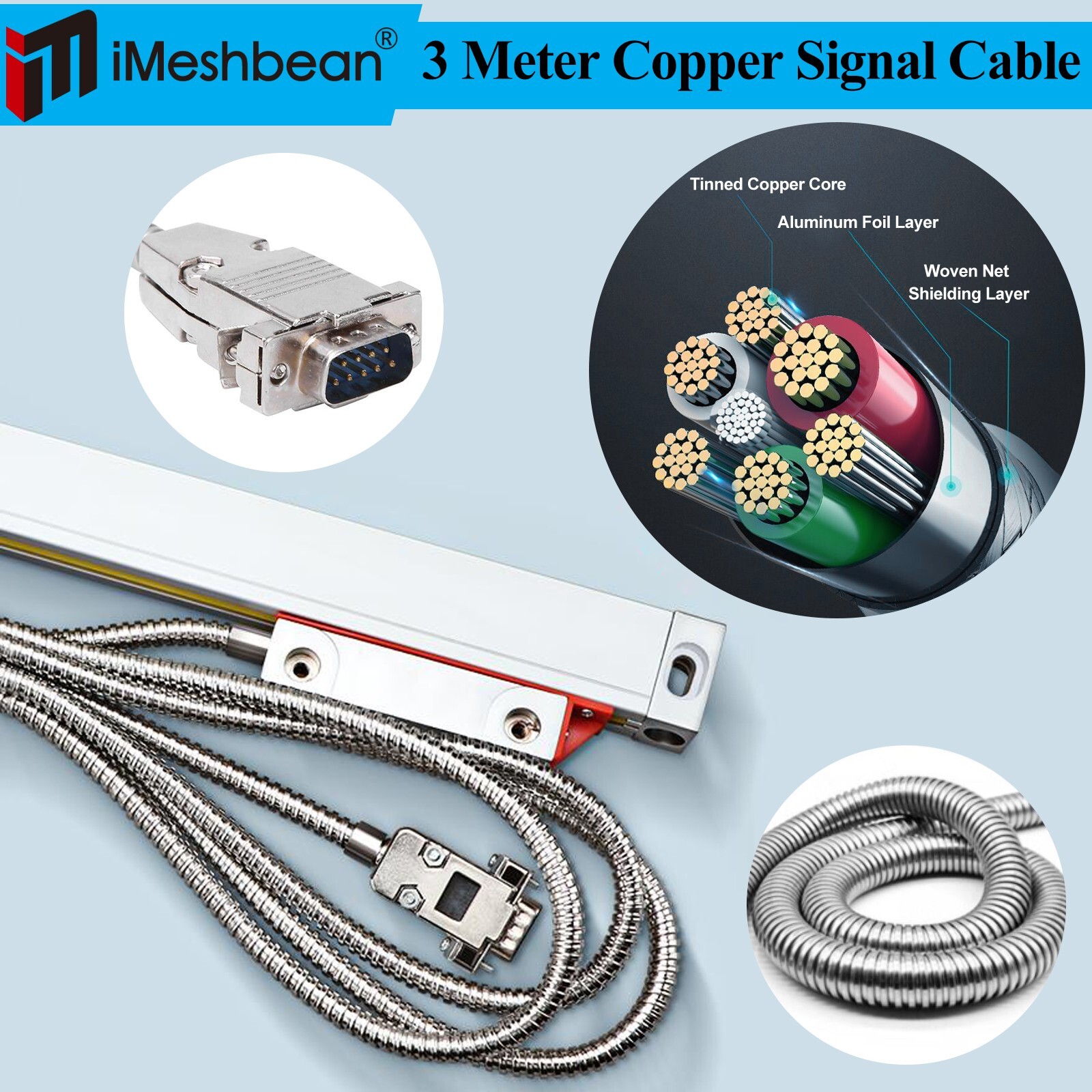 Digital Readout 12″ & 36″ Linear Scale w/ DRO 2 Axis Kit for Bridgeport Mill