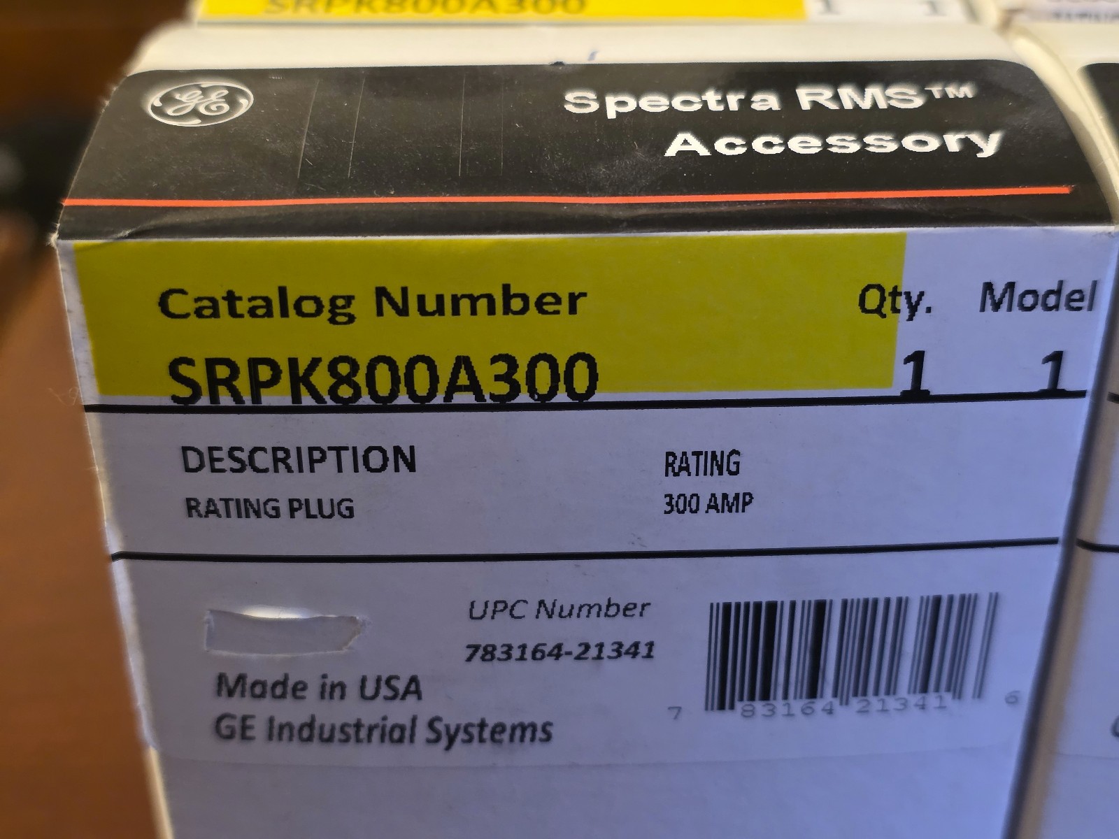 New GE SRPK800A300 Spectra RMS 300A Rating Plug for 800A Sensor Breaker