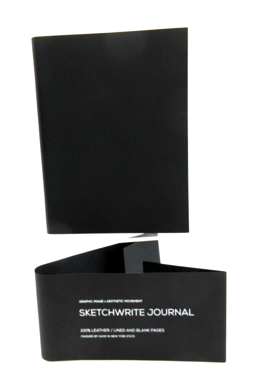 Sketch Write Sketchbook and Journal Leather Cover 4X6″ Graphic Image BLACK