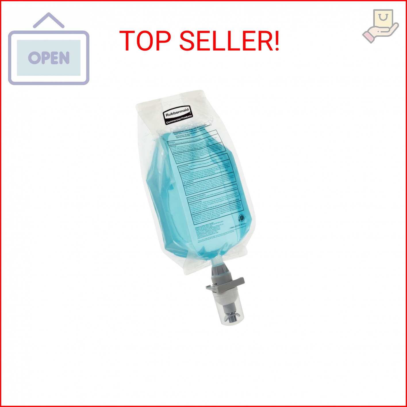 Rubbermaid Commercial Products AutoFoam Moisturizing Hand Soap Refill, 1100mL, G