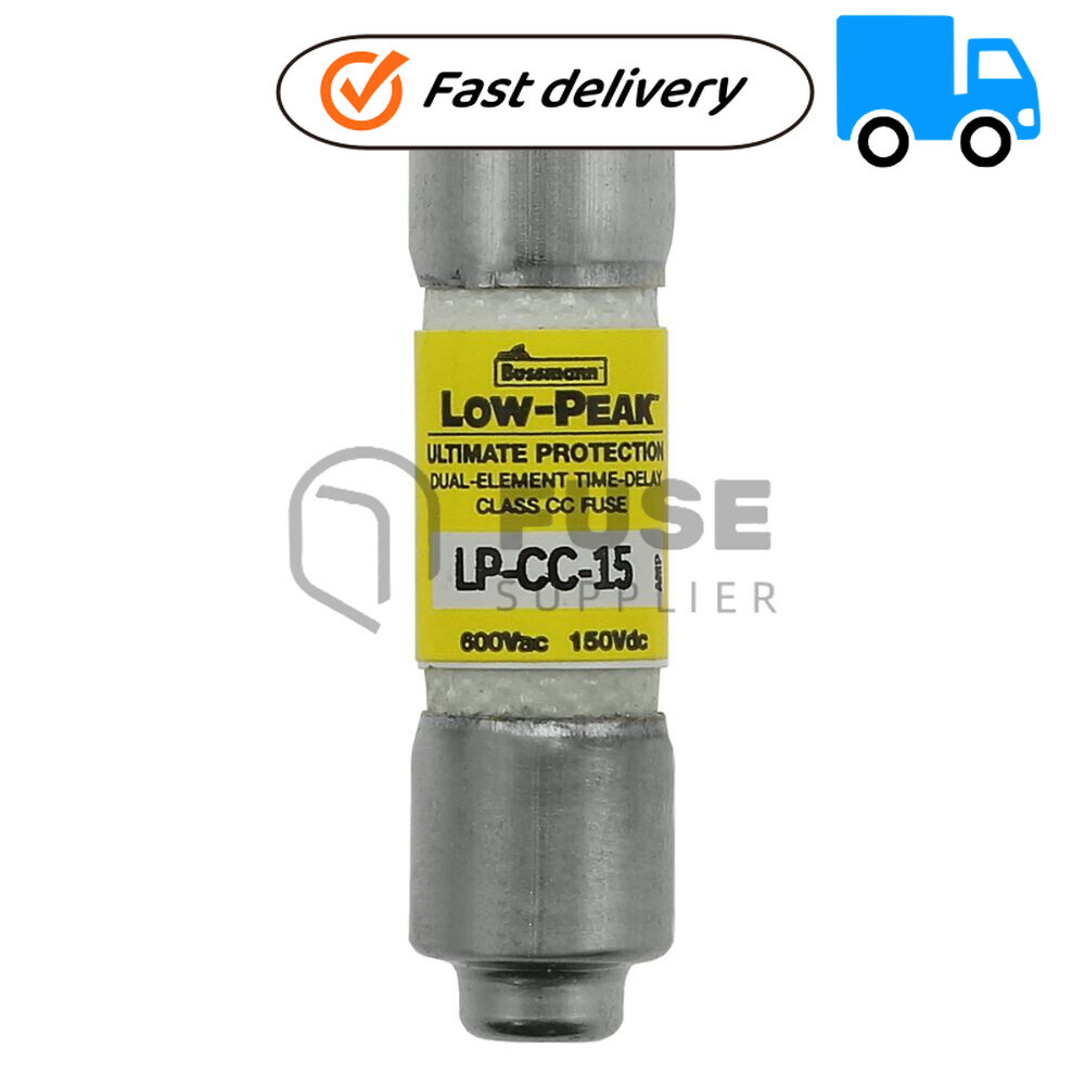 10PCS New Eaton Bussmann Current-limiting Time-delay Fuse 15A 600V LP-CC-15