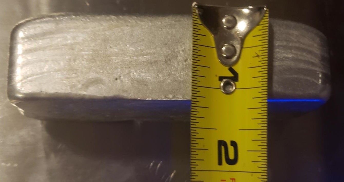 Aluminum Ingot Bars/For Casting/35 Pounds/Hand Melted & Poured/Free Shipping