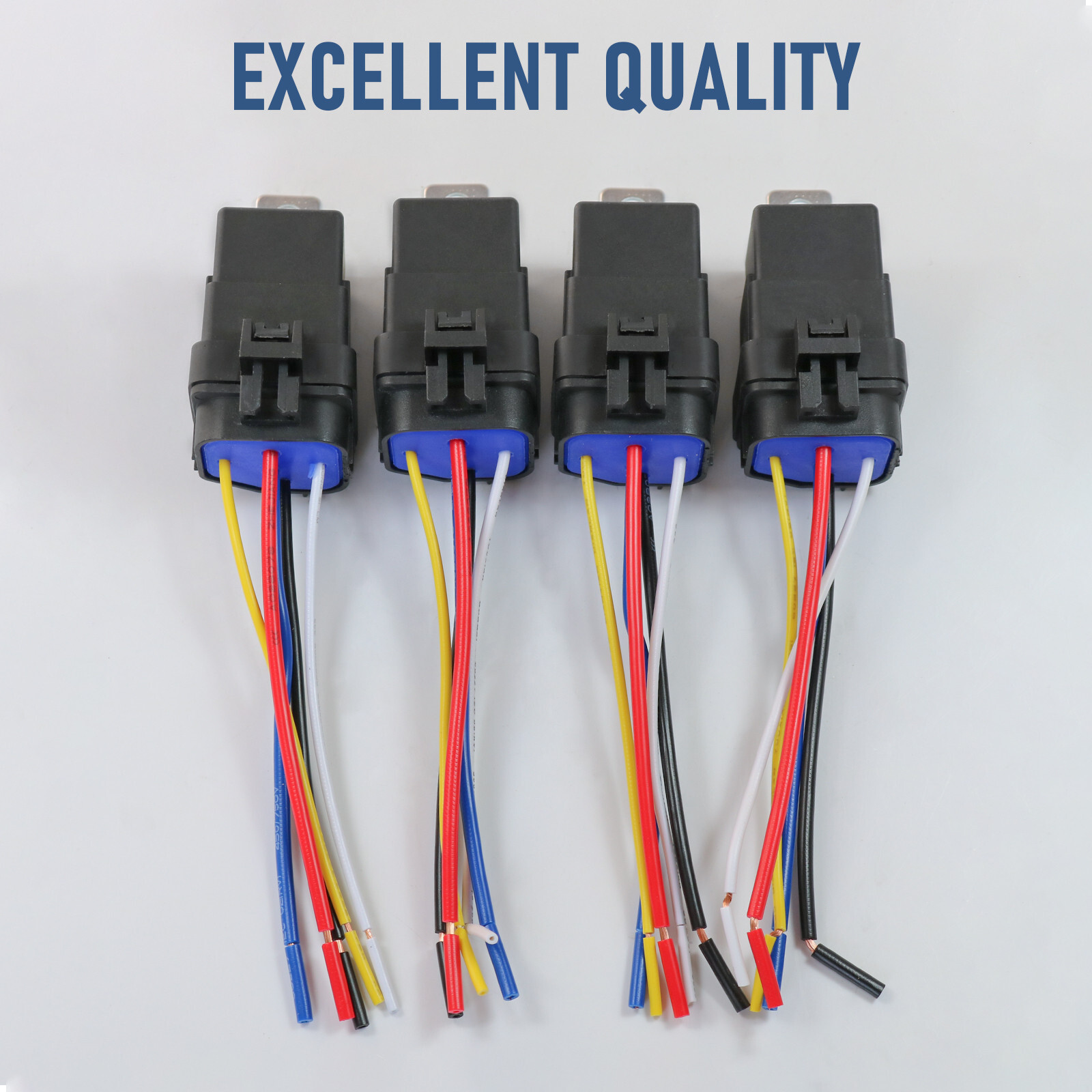 Waterproof 5 Pin 12V 40 Amp Relay & Socket W/ 5″ 12 Gauge Wire Pigtail Harness